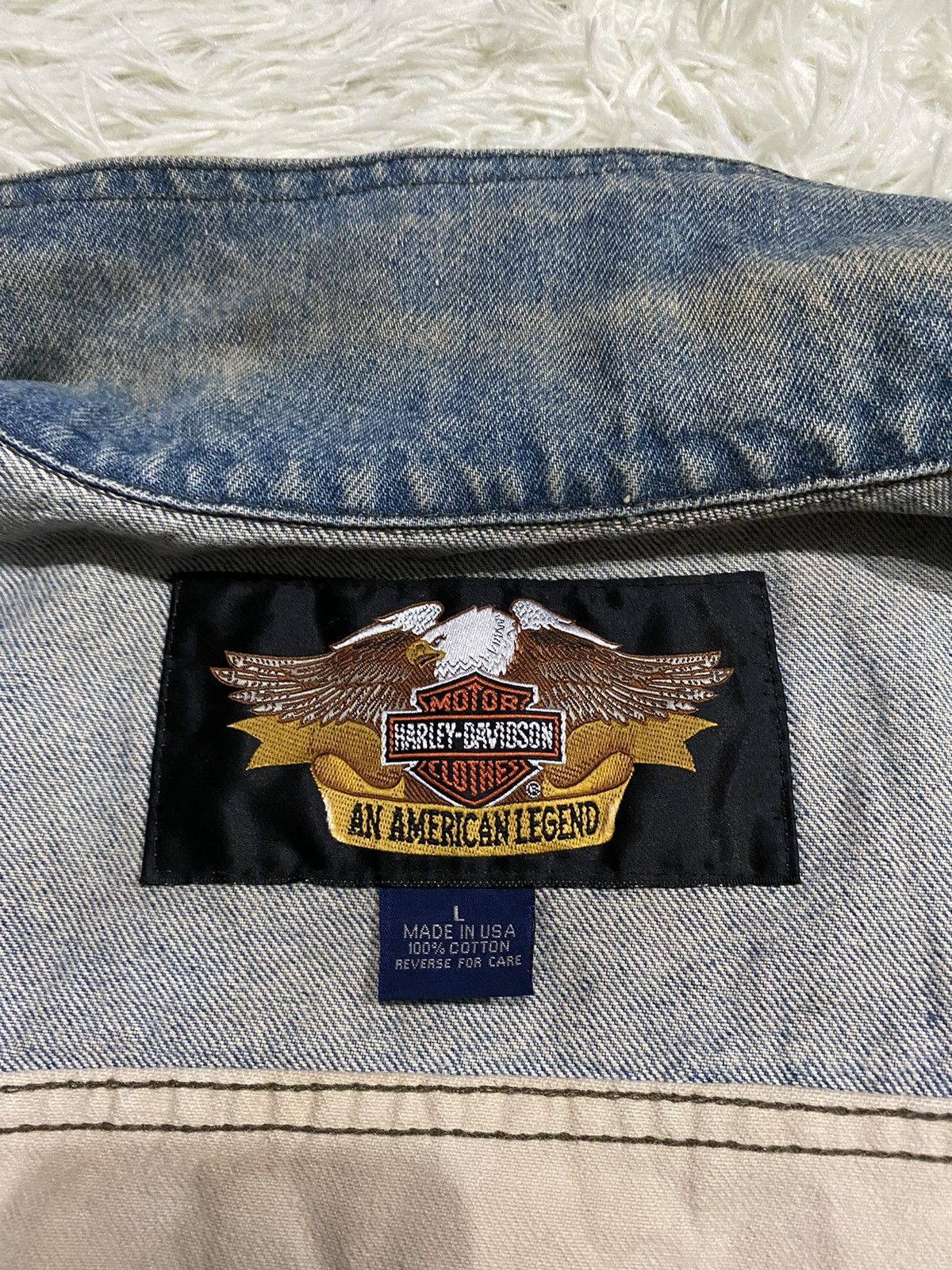 Harley Davidson Harley Davidson Sleeveless Distressed Denim Trucker Jacket Size US XL / EU 56 / 4 - 13 Thumbnail