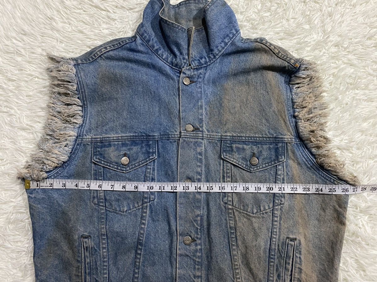 Harley Davidson Harley Davidson Sleeveless Distressed Denim Trucker Jacket Size US XL / EU 56 / 4 - 15 Thumbnail