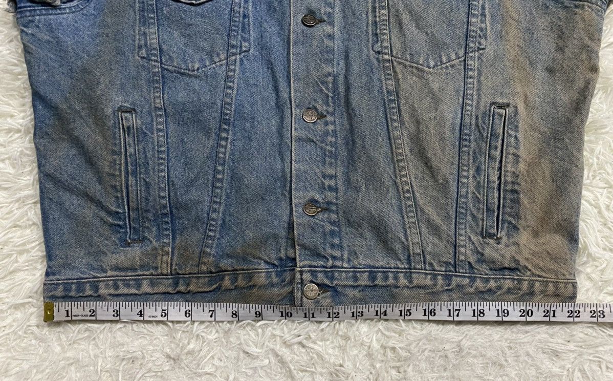 Harley Davidson Harley Davidson Sleeveless Distressed Denim Trucker Jacket Size US XL / EU 56 / 4 - 18 Thumbnail