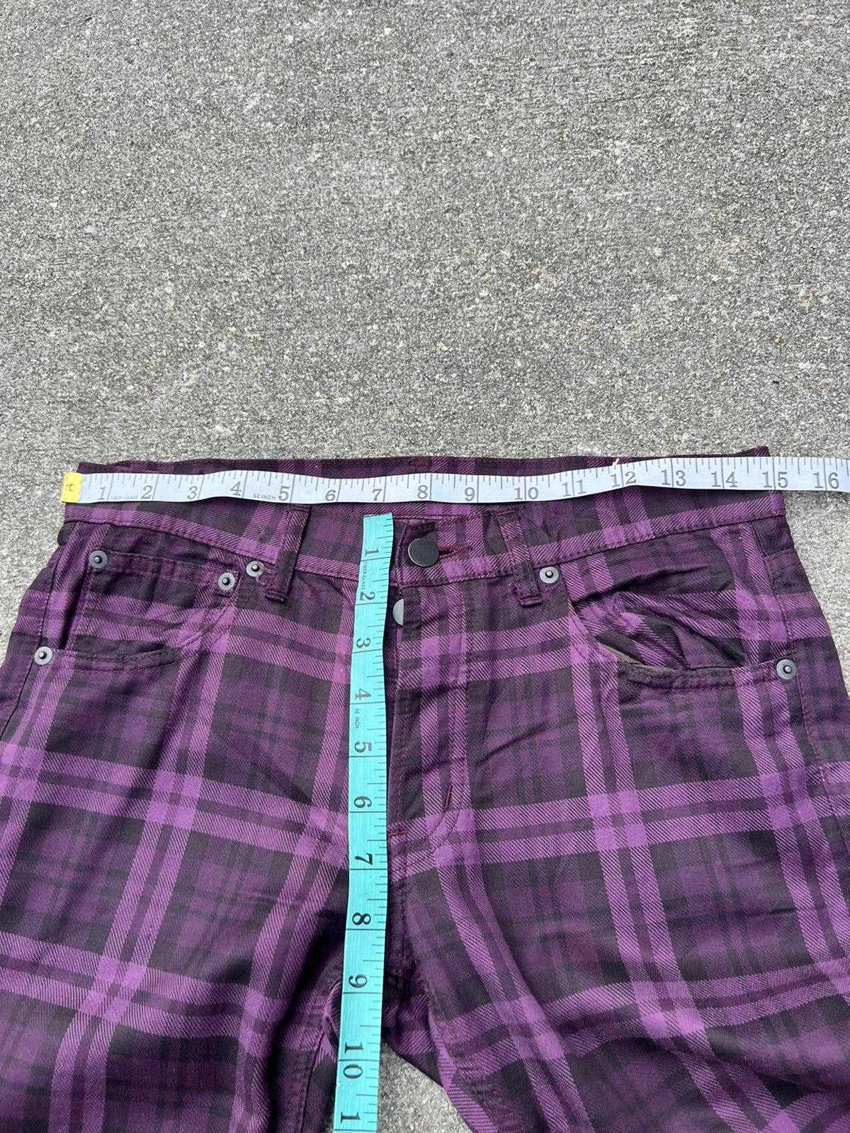 Vintage GalabenD Japan Tartan Plaid Jeans Size US 29 - 2 Thumbnail