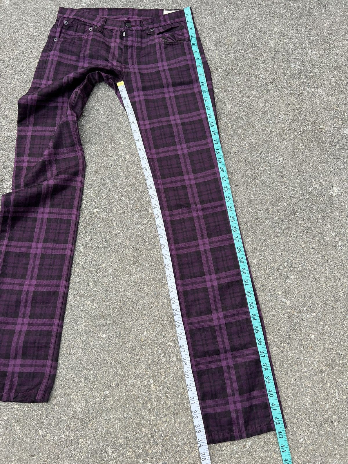 Vintage GalabenD Japan Tartan Plaid Jeans Size US 29 - 4 Thumbnail