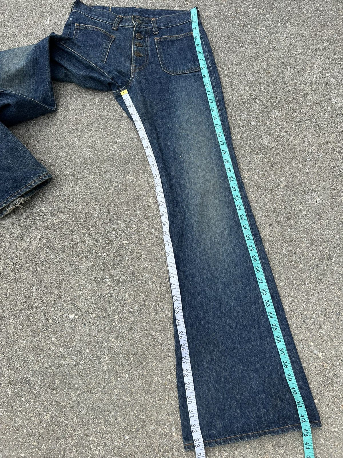 Edwin × Vintage Super Flare Vintage Edwin Japan Fade Denim Jeans Size US 29 - 4 Thumbnail