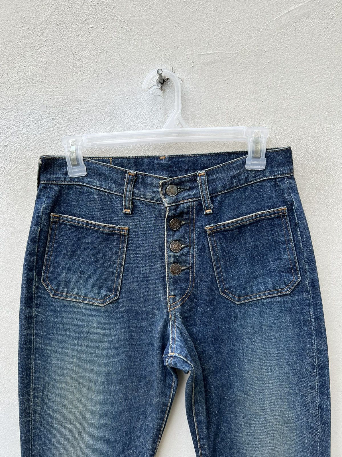 Edwin × Vintage Super Flare Vintage Edwin Japan Fade Denim Jeans Size US 29 - 7 Thumbnail