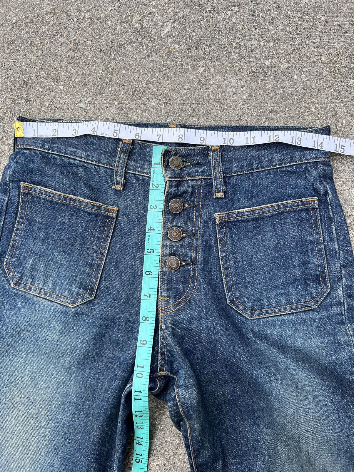 Edwin × Vintage Super Flare Vintage Edwin Japan Fade Denim Jeans Size US 29 - 2 Thumbnail