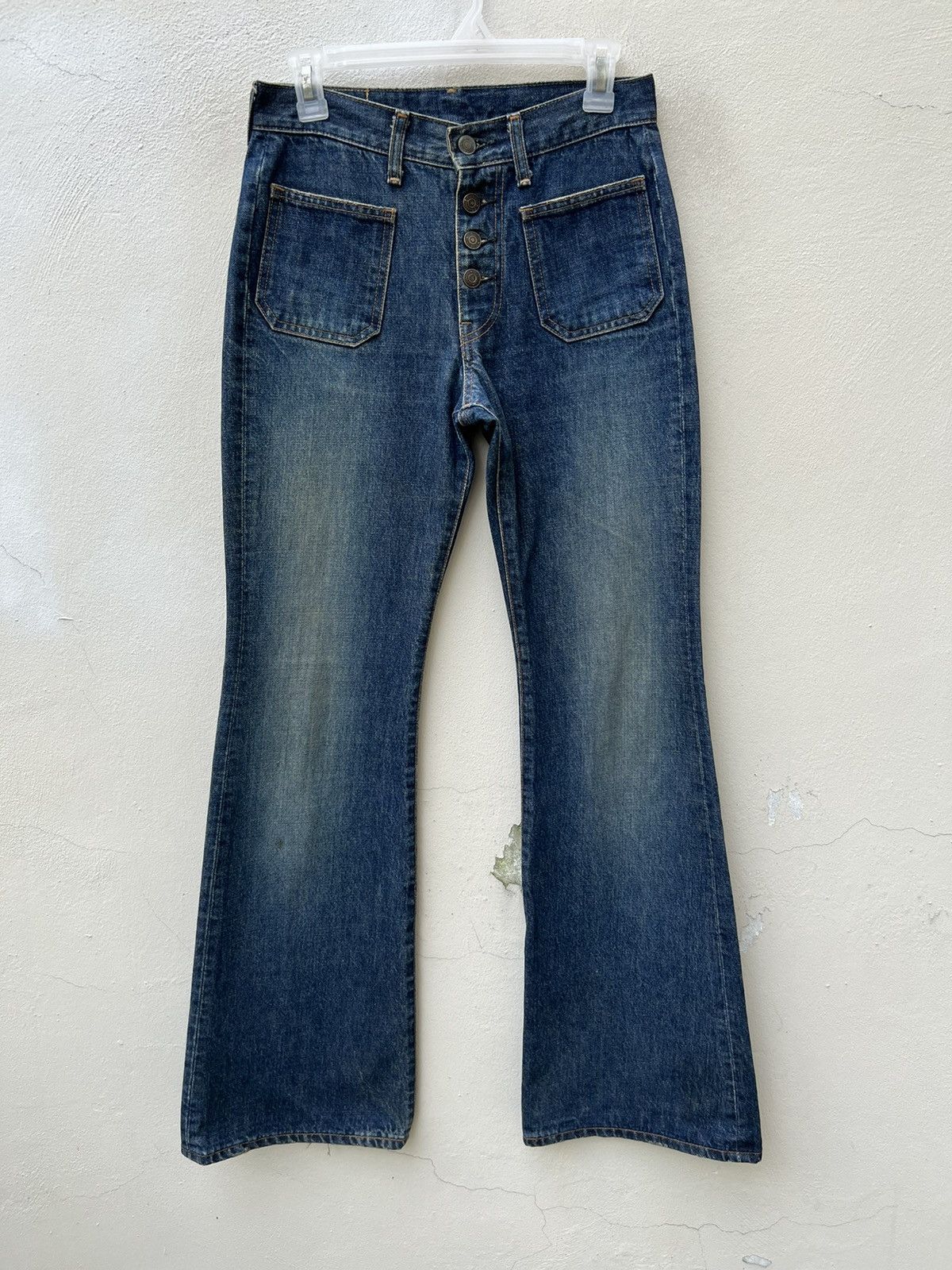 Edwin × Vintage Super Flare Vintage Edwin Japan Fade Denim Jeans Size US 29 - 6 Thumbnail