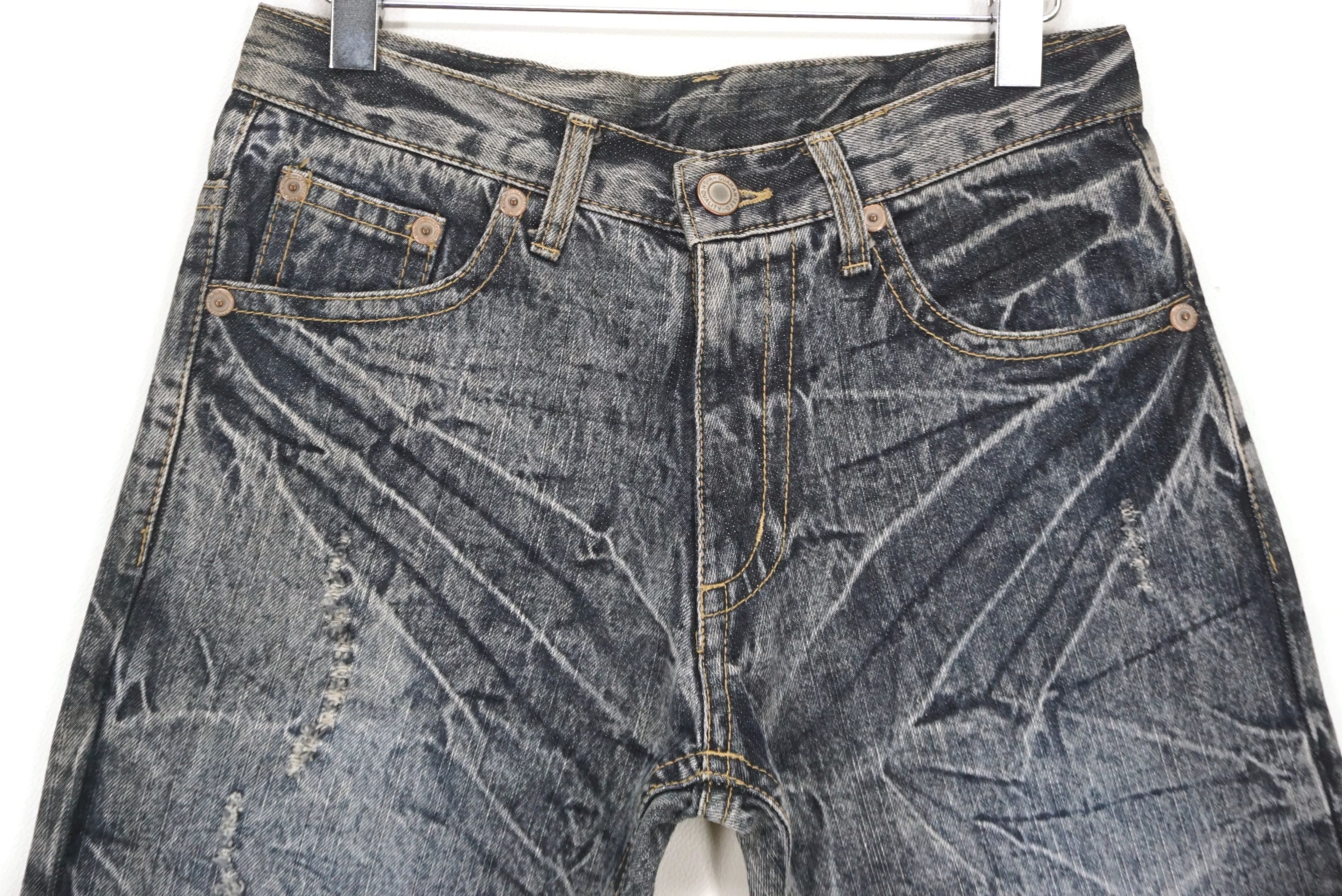 Japanese Brand Back and Forth Distressed Denim Jeans Size US 30 / EU 46 - 3 Thumbnail