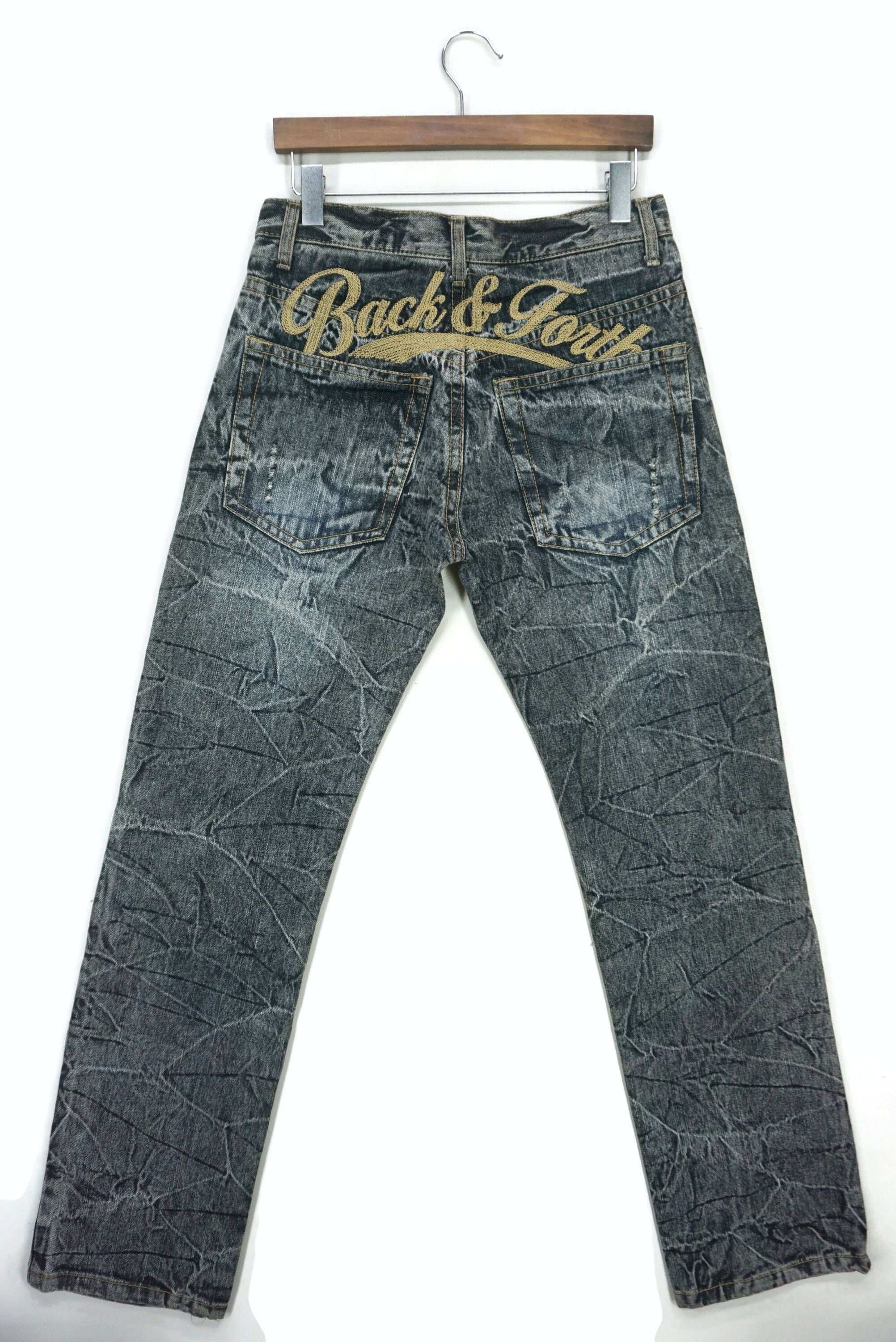 Japanese Brand Back and Forth Distressed Denim Jeans Size US 30 / EU 46 - 1 Thumbnail