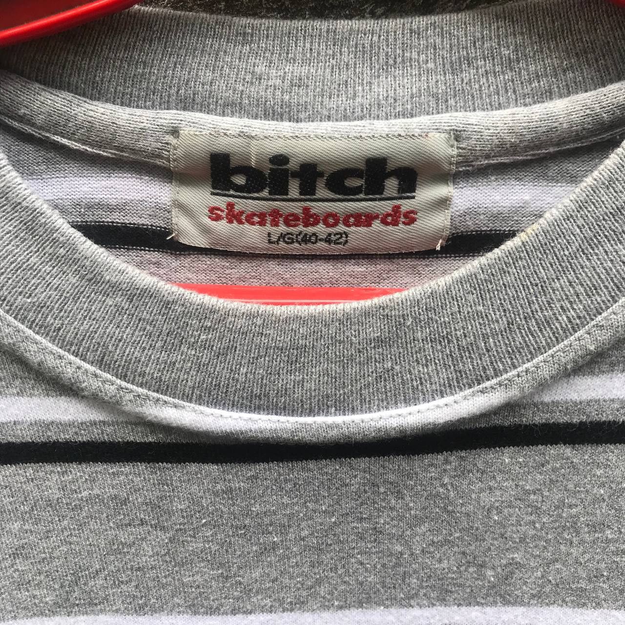 Hook-Ups 90s Bitch Skateboards Stripe Tshirt Size US L / EU 52-54 / 3 - 3 Thumbnail