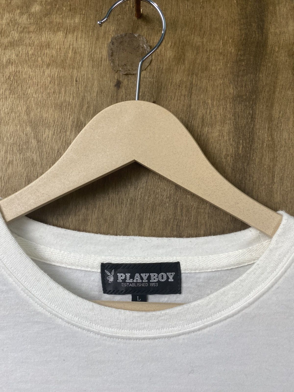 Playboy DL Playboy vintage white T-Shirt #Z098 Size US M / EU 48-50 / 2 - 5 Thumbnail