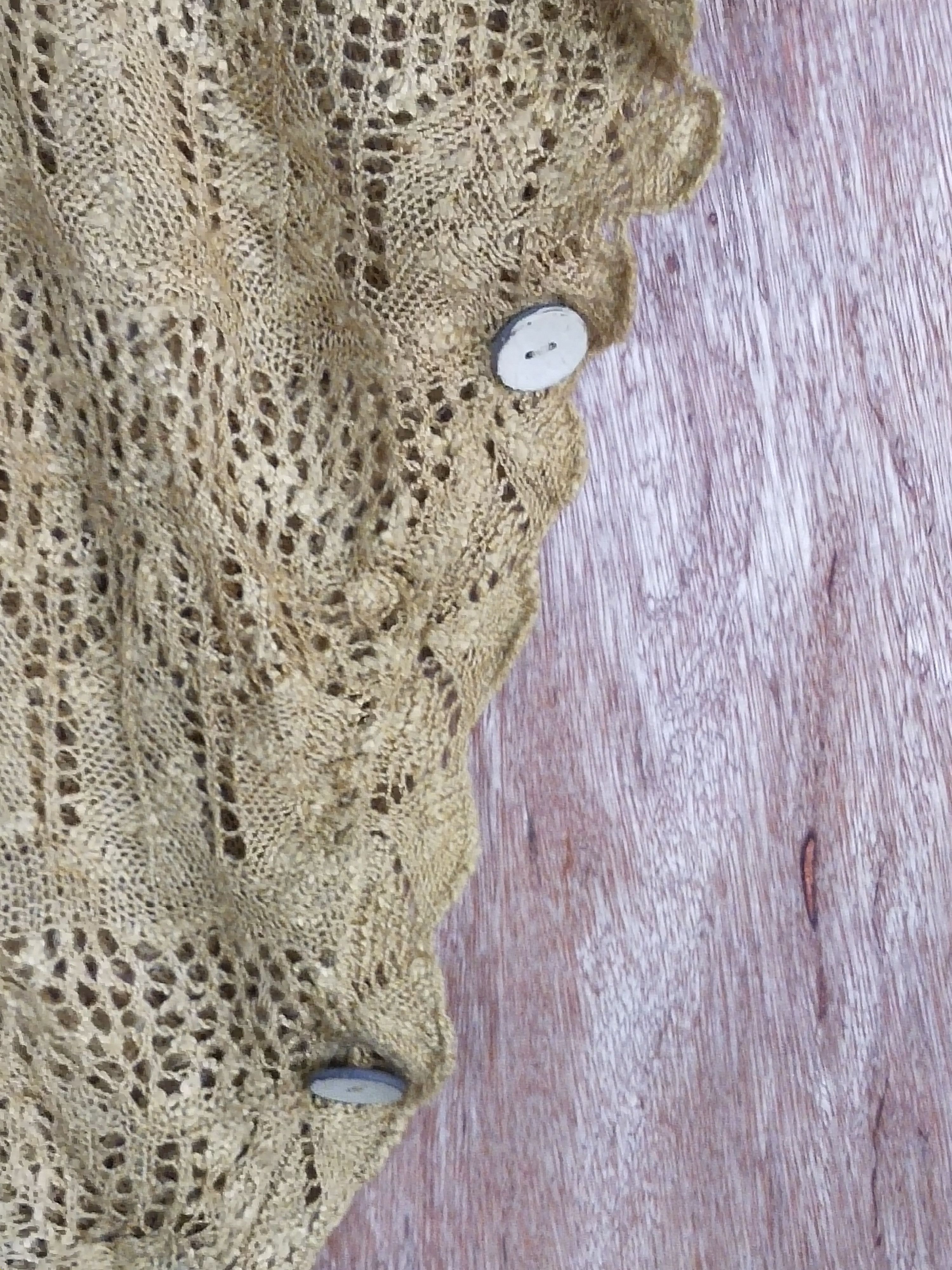Japanese Brand Putielal brown crochet knitwear cardigan #H265 Size L / US 10 / IT 46 - 5 Thumbnail