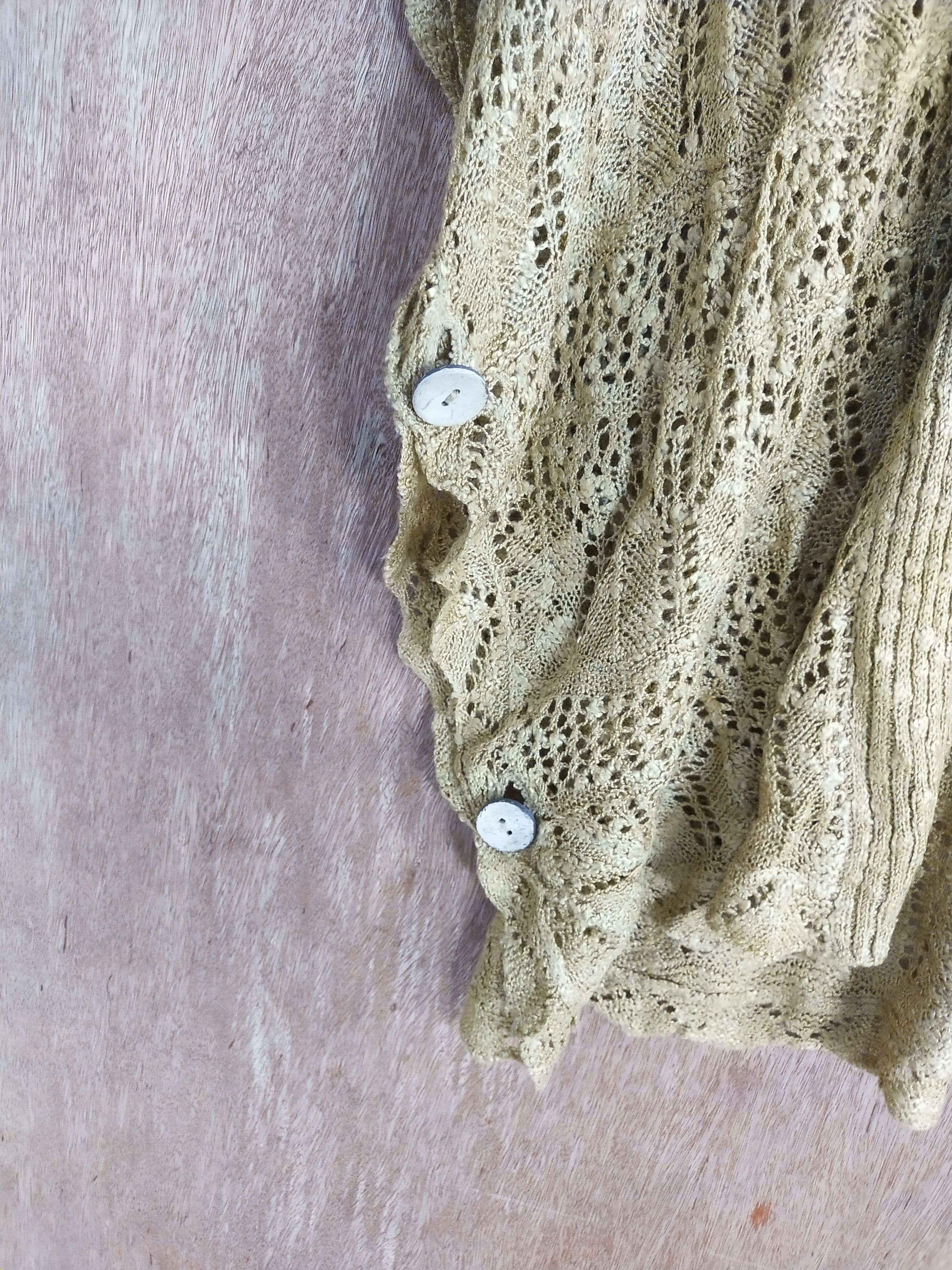 Japanese Brand Putielal brown crochet knitwear cardigan #H265 Size L / US 10 / IT 46 - 7 Thumbnail
