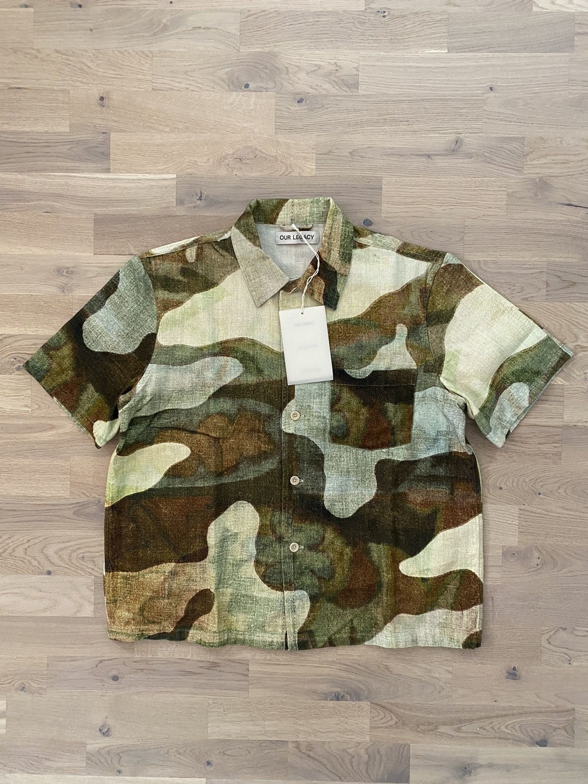 Our Legacy Our Legacy Box Shirt S/S Landscape Camo Print BNWT 