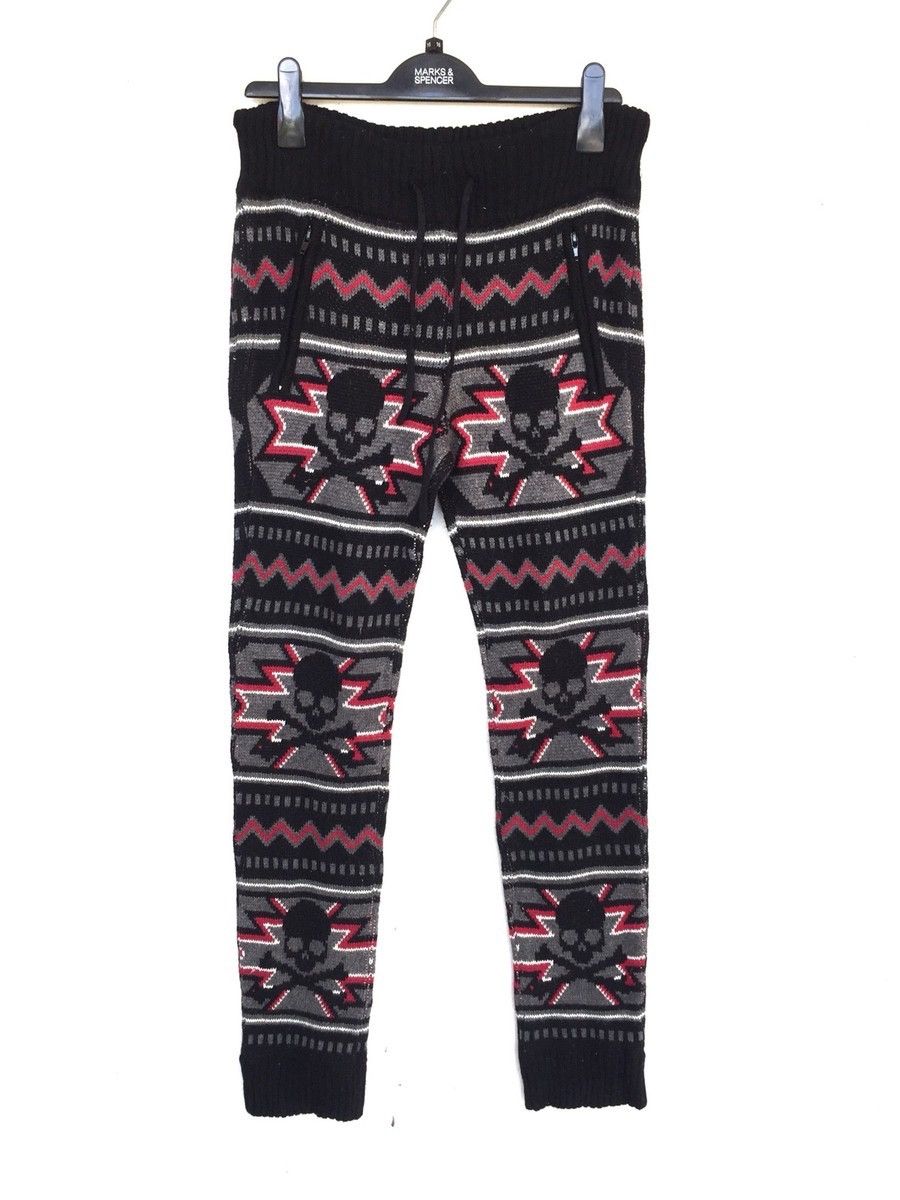 Japanese Brand Japanese Brand Cruzin Knitwear Skull Jogger Overprint Size US 32 / EU 48 - 1 Thumbnail