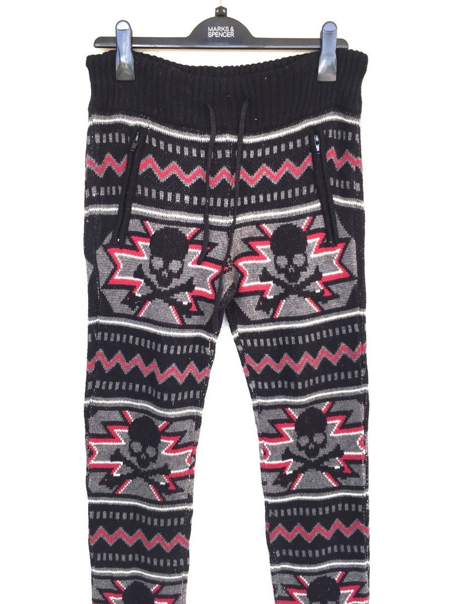 Japanese Brand Japanese Brand Cruzin Knitwear Skull Jogger Overprint Size US 32 / EU 48 - 2 Thumbnail