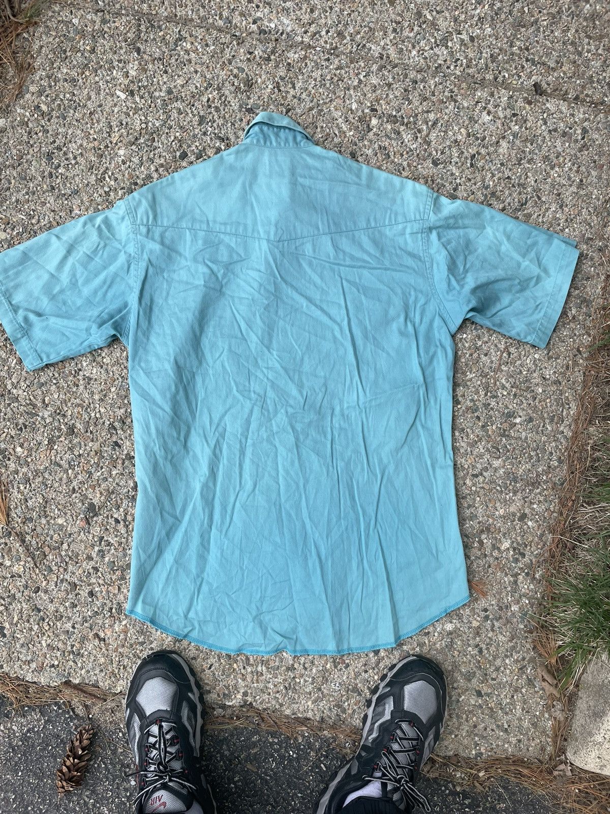 Vintage 80s Wrangler Button Up Shirt Short Sleeve Vintage 21x29 Size US L / EU 52-54 / 3 - 4 Thumbnail