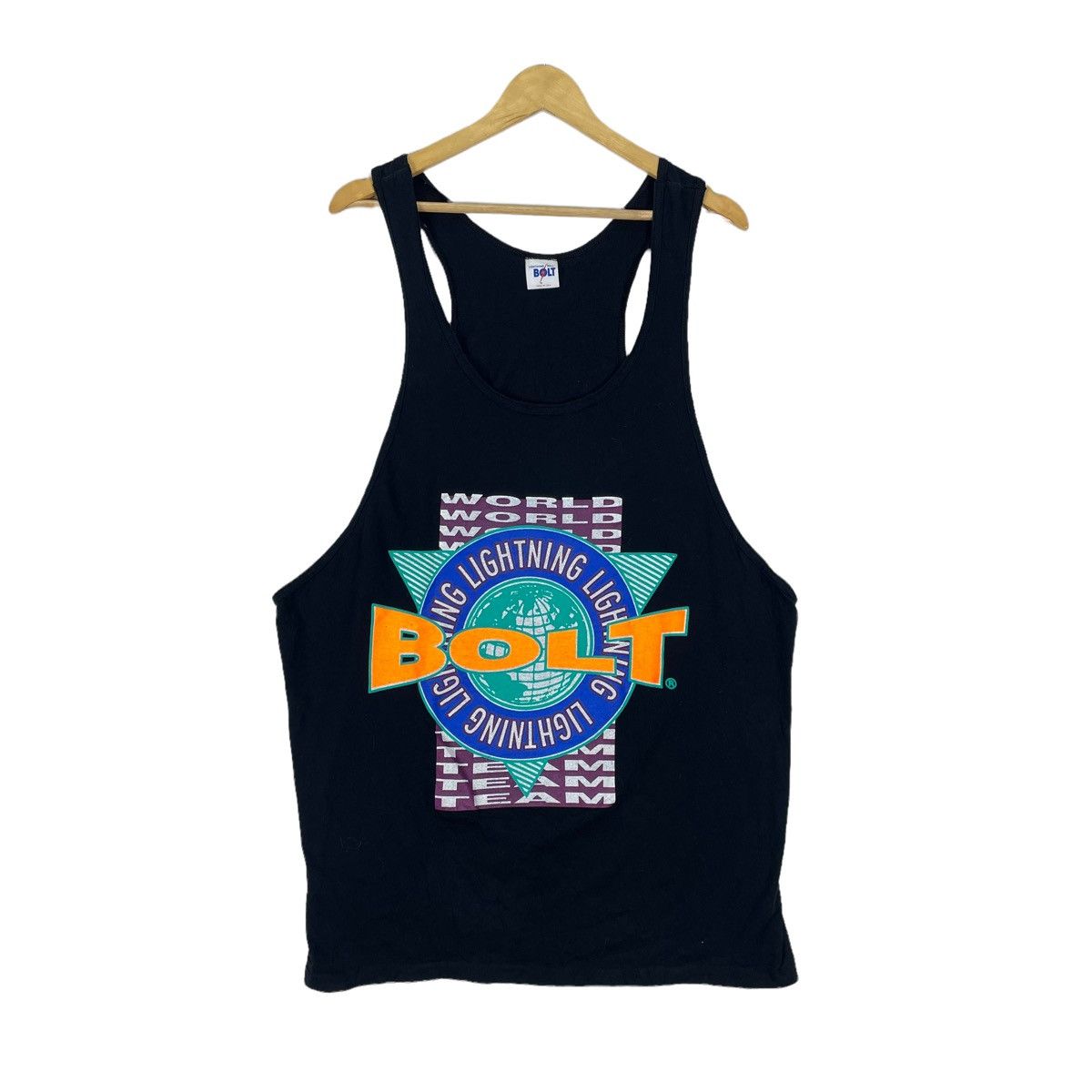 Lightning Bolt ❄️90s LIGHTNING BOLT TANK TOP SLEEVELESS Size US L / EU 52-54 / 3 - 1 Thumbnail