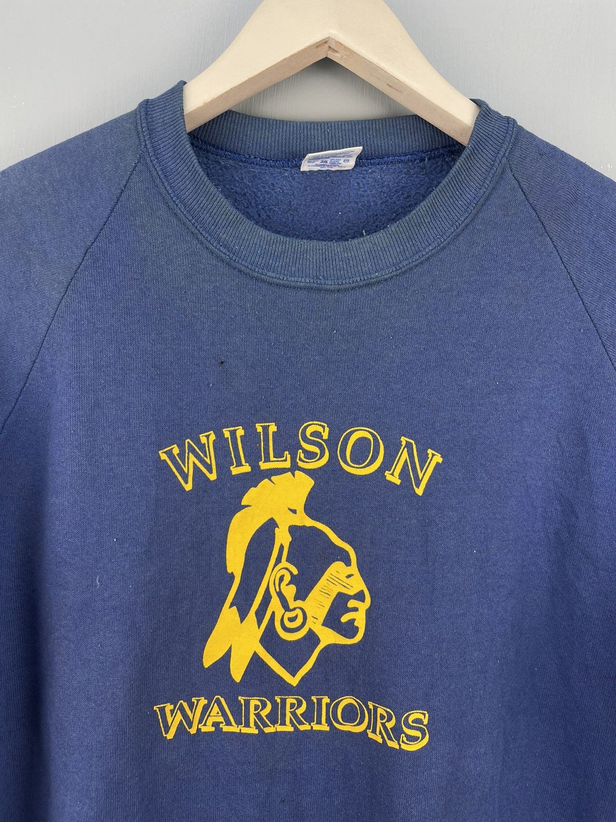 Vintage Vintage 80s Wilson Warriors basketball sweatshirt Size US L / EU 52-54 / 3 - 3 Thumbnail