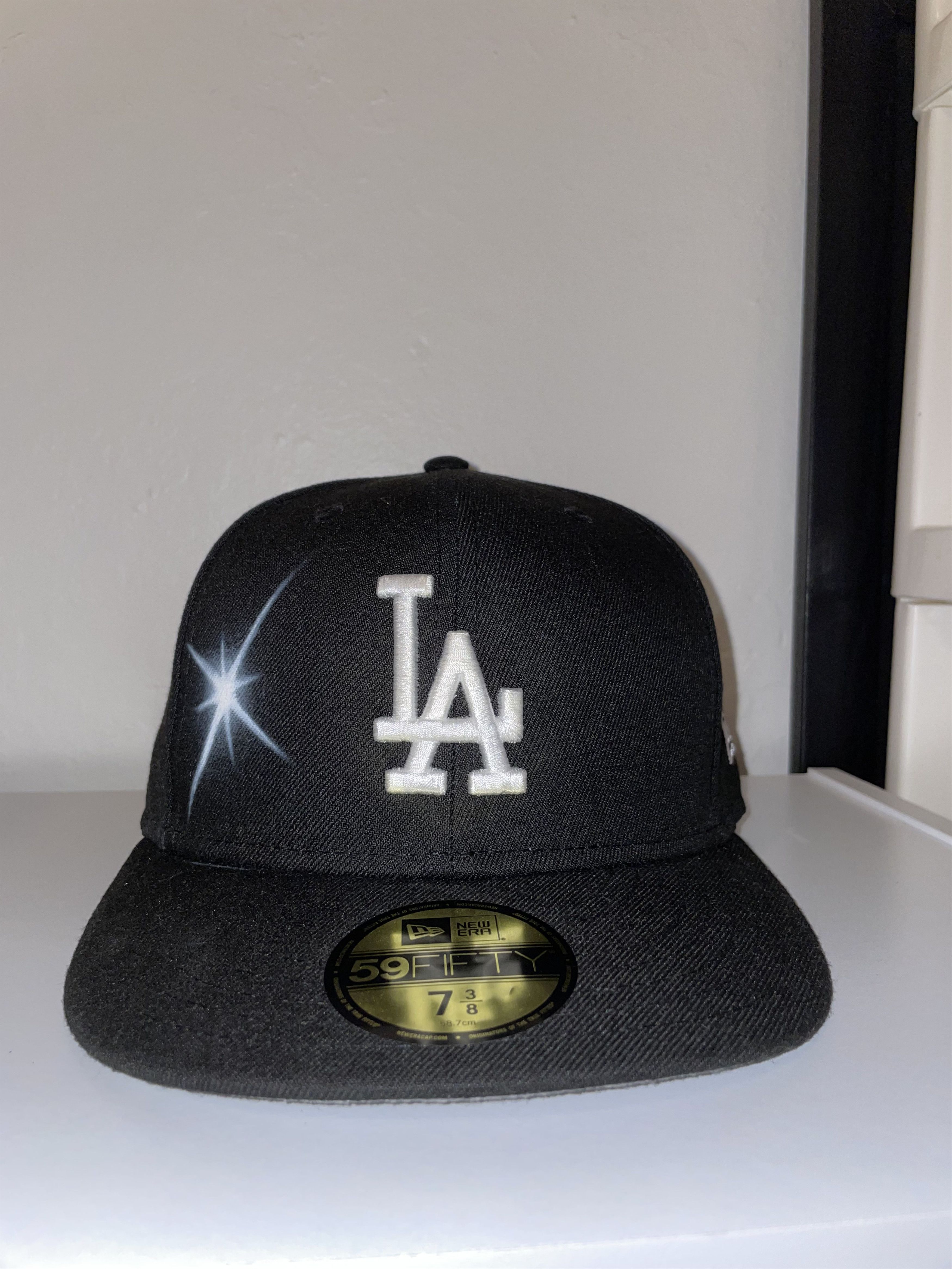 ay el ay en OG Ayelayen LA Dodgers Airbrush New Era Fitted 7 3/8 | Grailed