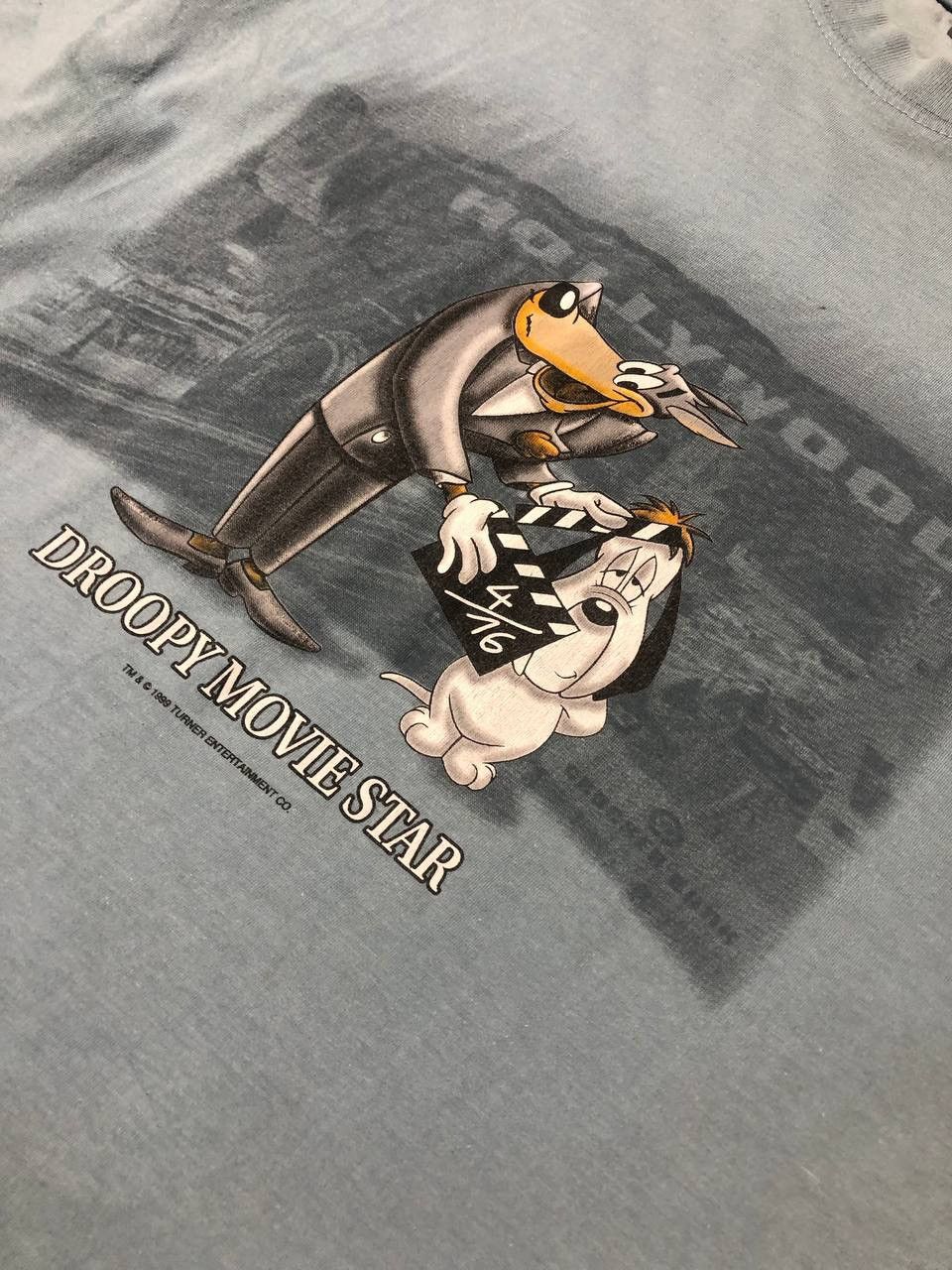 Vintage Vintage Droopy Movie Star T-Shirt 1999 Size US L / EU 52-54 / 3 - 4 Thumbnail