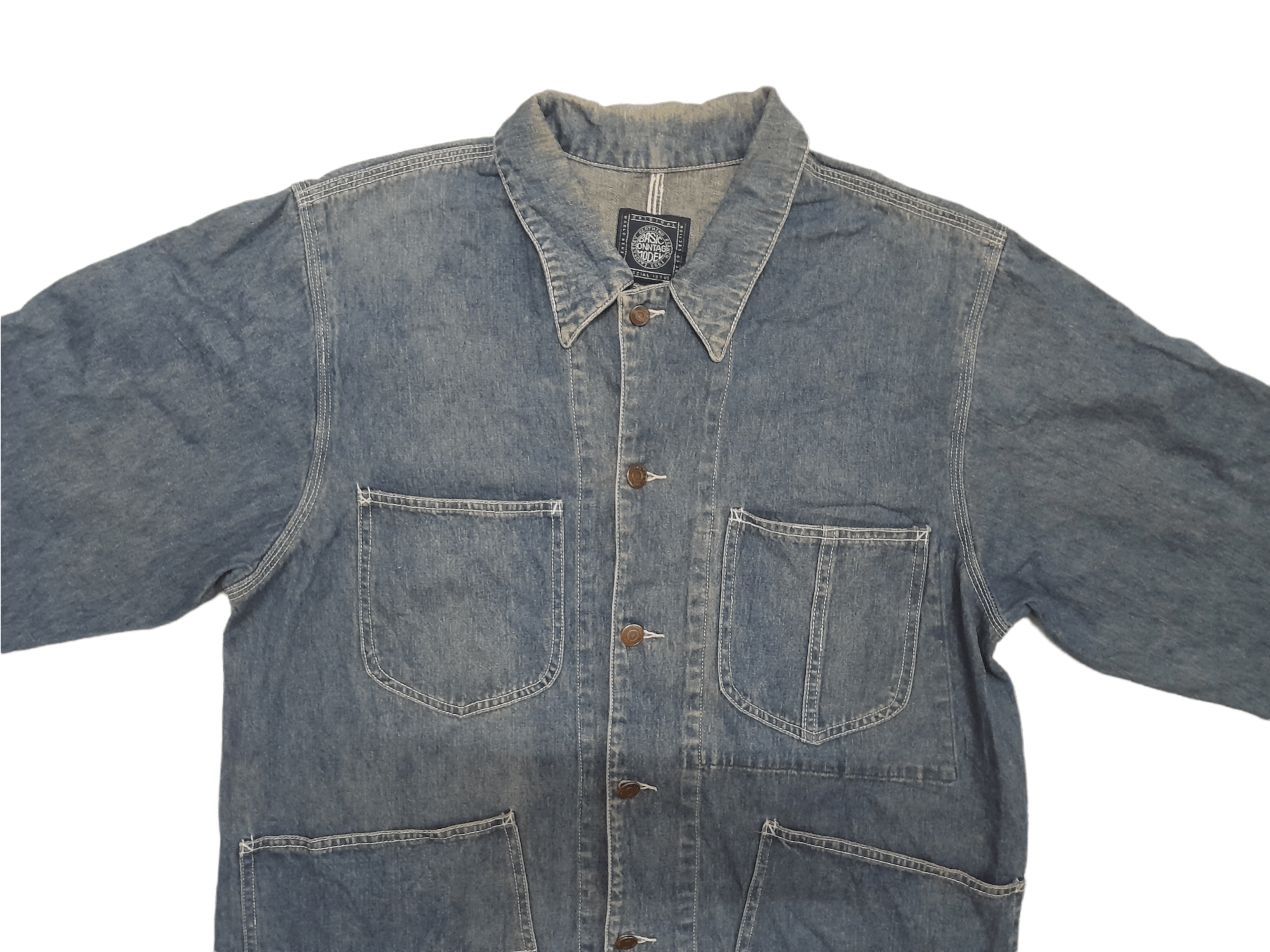 Japanese Brand OnnTag Special Issue Denim Jacket Chore (E292) Size US M / EU 48-50 / 2 - 3 Thumbnail