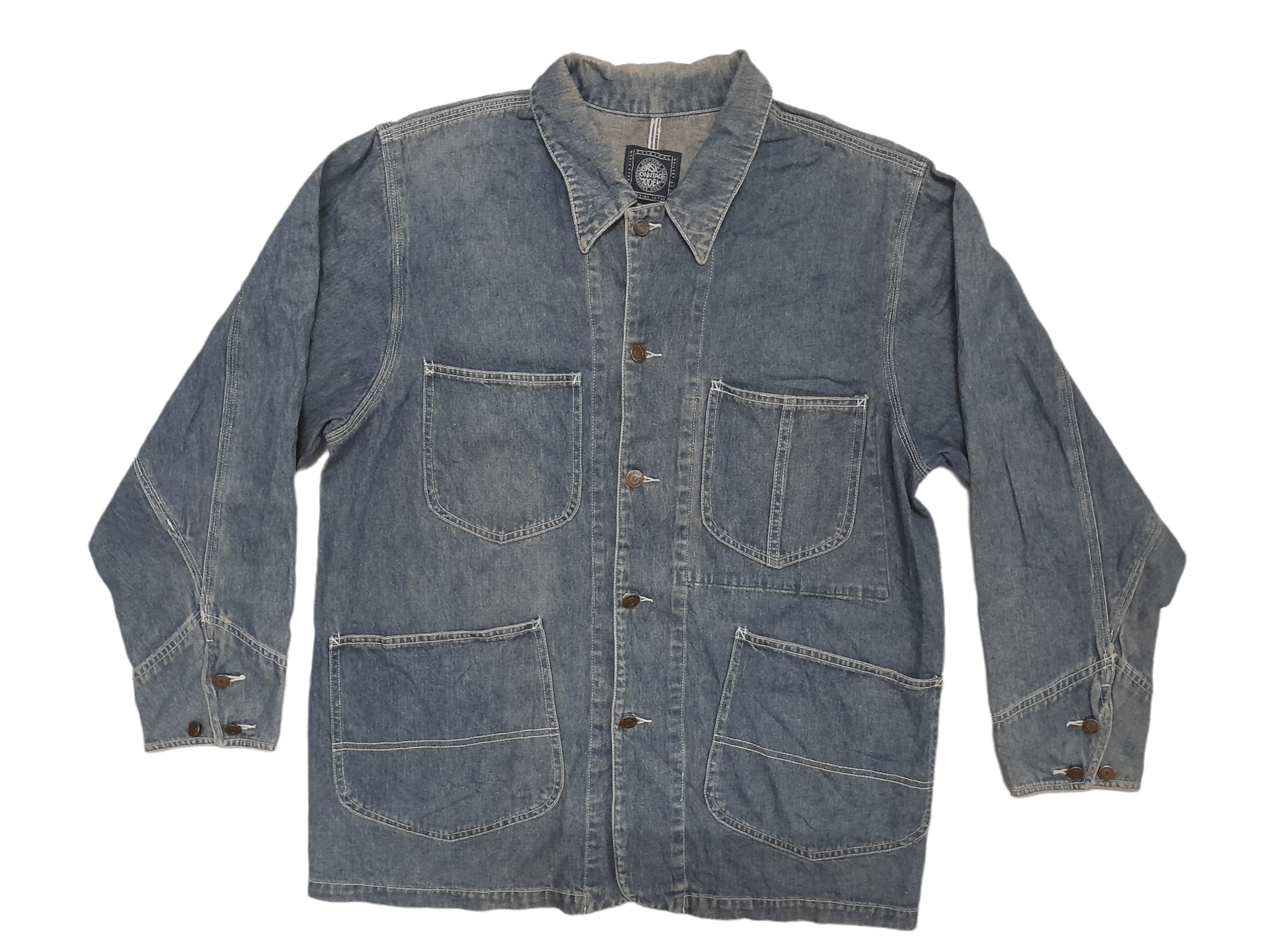 Japanese Brand OnnTag Special Issue Denim Jacket Chore (E292) Size US M / EU 48-50 / 2 - 1 Thumbnail