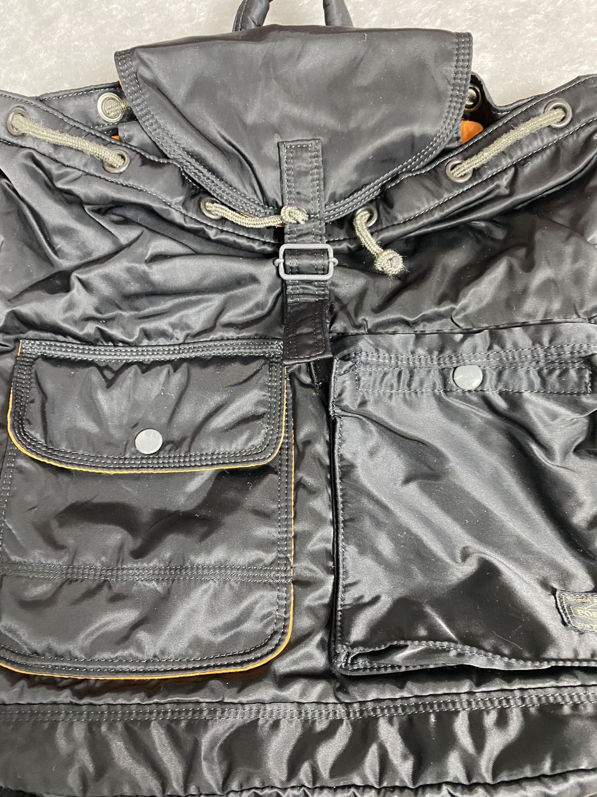 Head Porter Yoshida Head Porter Black Nylon Rucksack Tanker Bagpack Size ONE SIZE - 13 Thumbnail