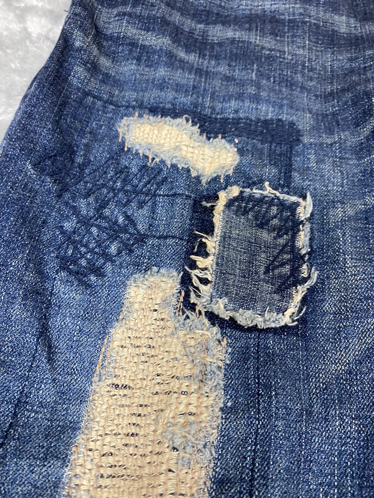 Beauty Beast Japanese Brand Inspired By Visvim Patchwork Jeans. S086 Size US 32 / EU 48 - 6 Thumbnail