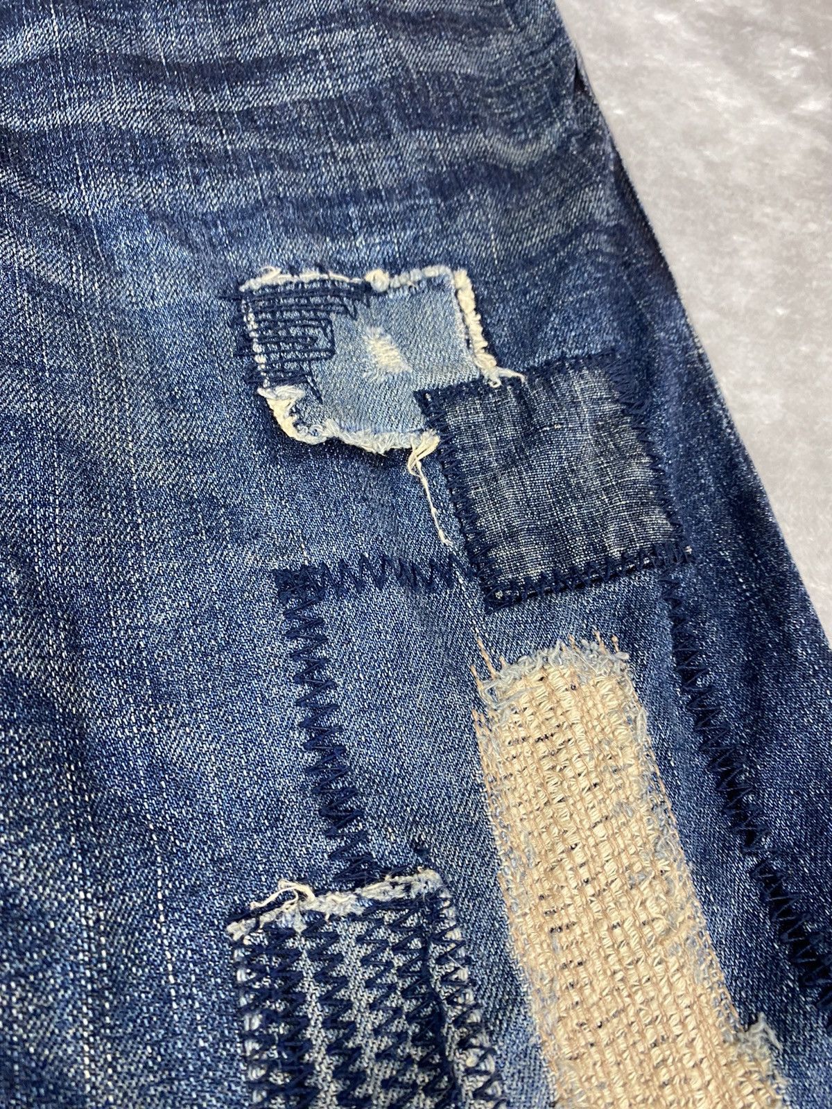 Beauty Beast Japanese Brand Inspired By Visvim Patchwork Jeans. S086 Size US 32 / EU 48 - 7 Thumbnail