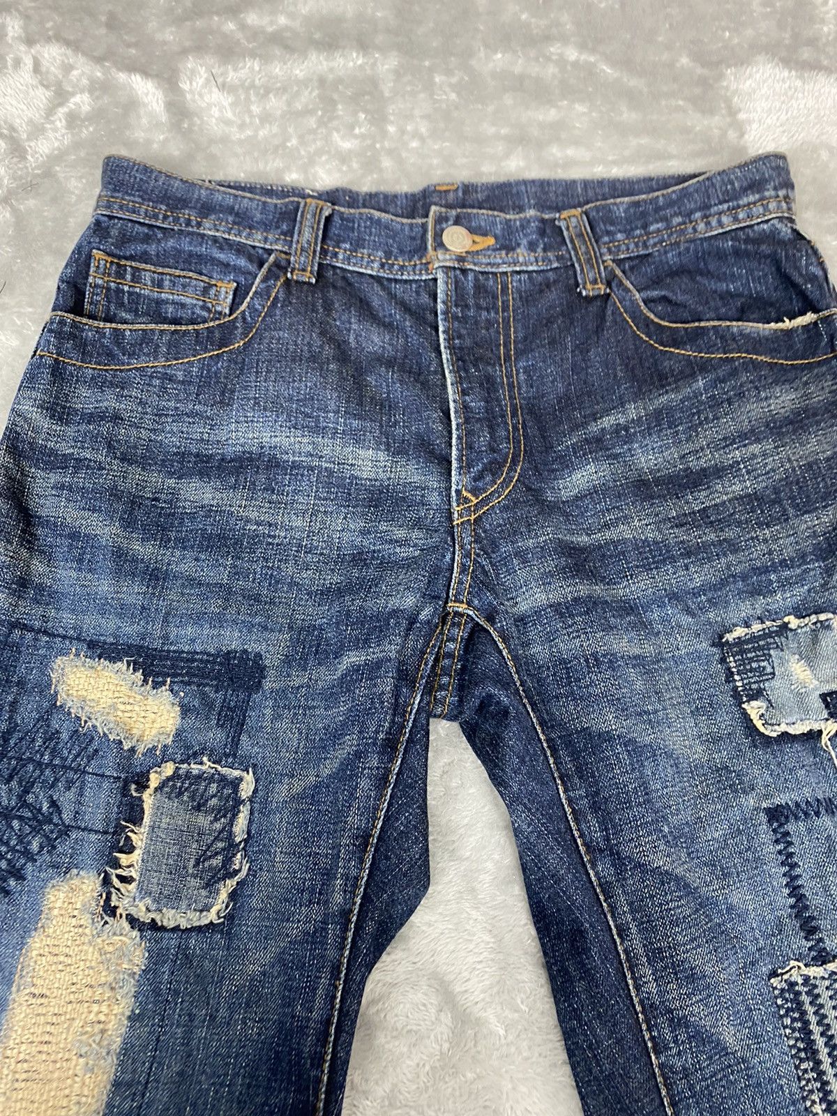 Beauty Beast Japanese Brand Inspired By Visvim Patchwork Jeans. S086 Size US 32 / EU 48 - 8 Thumbnail