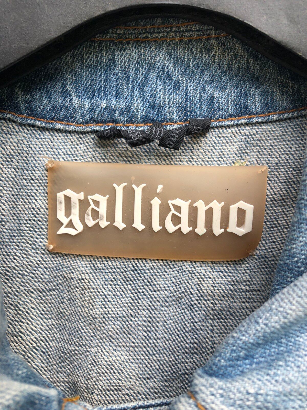Archival Clothing Archived Galliano Poetic Printed Blue Washed Denim Trucker Size US M / EU 48-50 / 2 - 15 Thumbnail