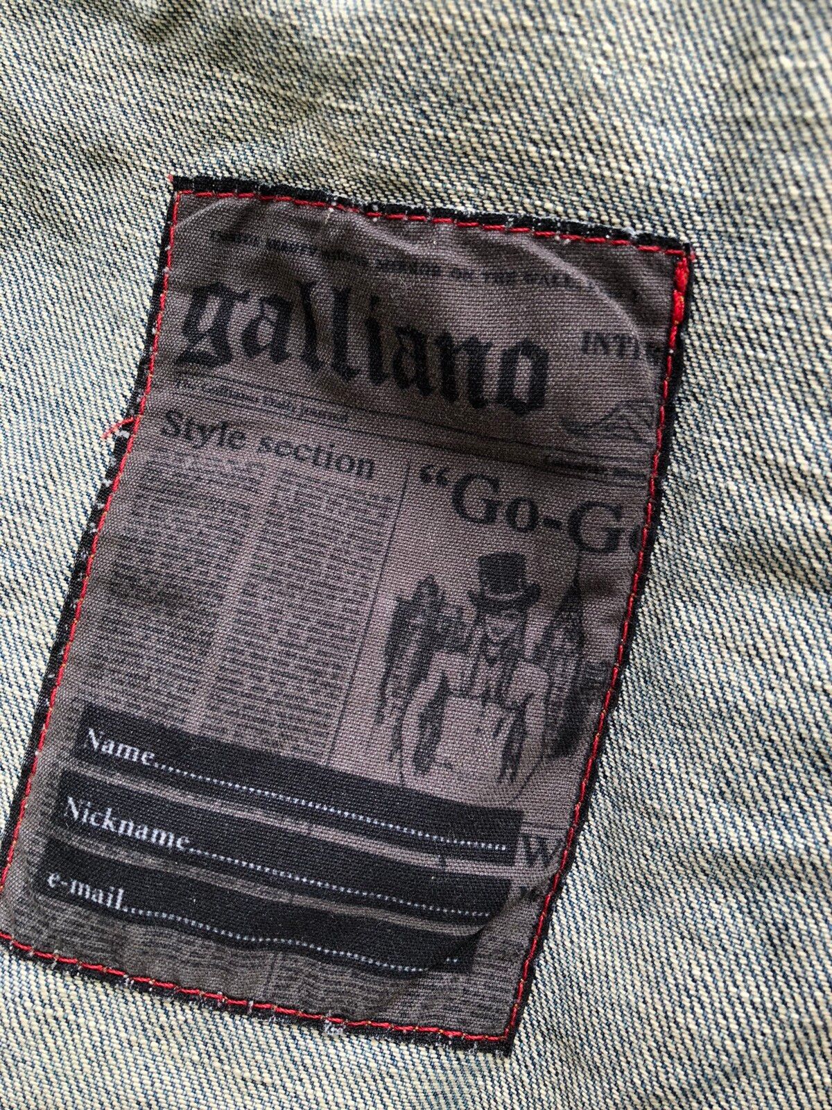 Archival Clothing Archived Galliano Poetic Printed Blue Washed Denim Trucker Size US M / EU 48-50 / 2 - 16 Thumbnail