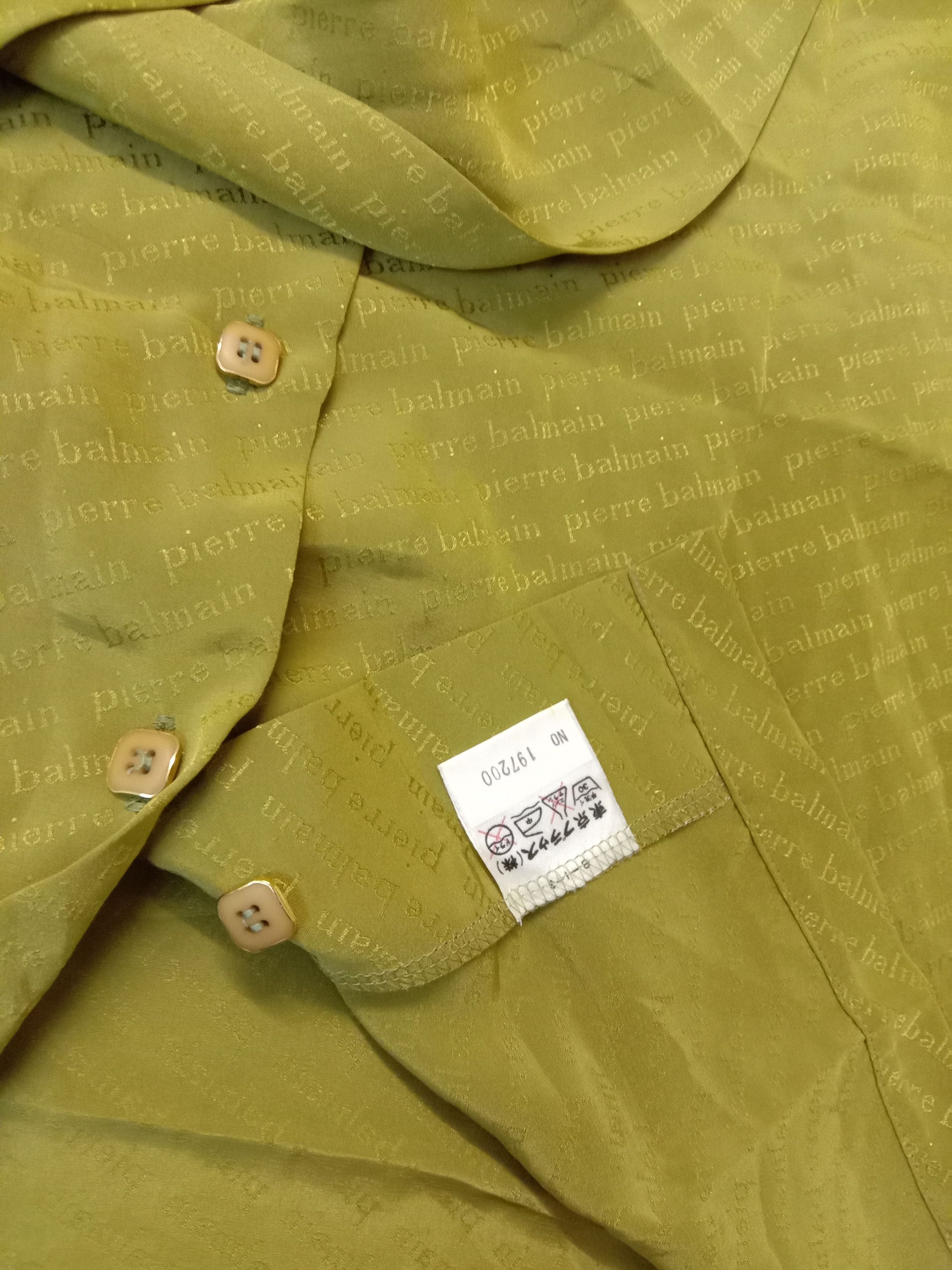Pierre Balmain × Vintage RARE VINTAGE PIERRE BALMAIN BLOUSE SHIRT SPELLOUT ALL OVER Size M / US 6-8 / IT 42-44 - 3 Thumbnail