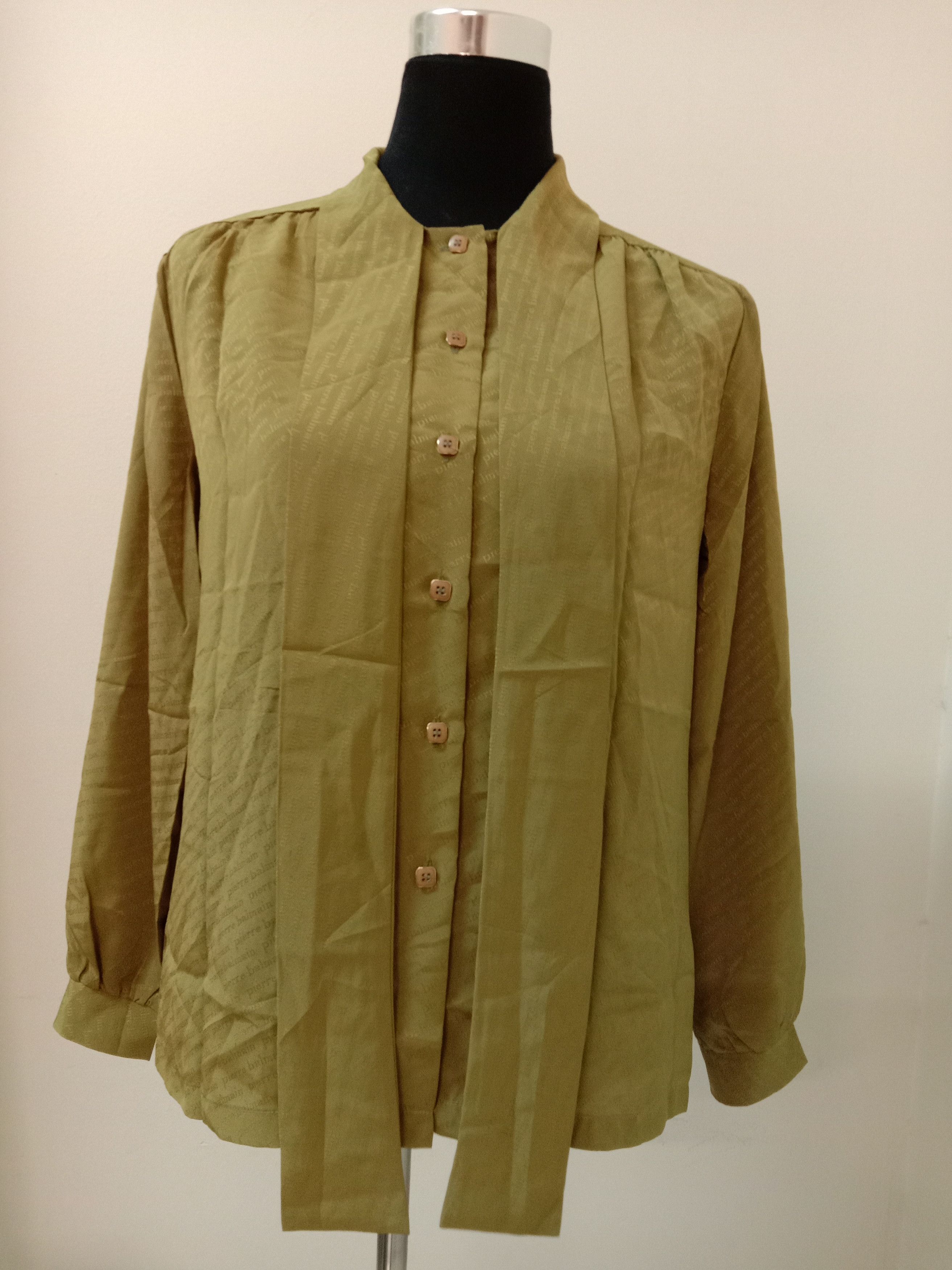 Pierre Balmain × Vintage RARE VINTAGE PIERRE BALMAIN BLOUSE SHIRT SPELLOUT ALL OVER Size M / US 6-8 / IT 42-44 - 10 Thumbnail