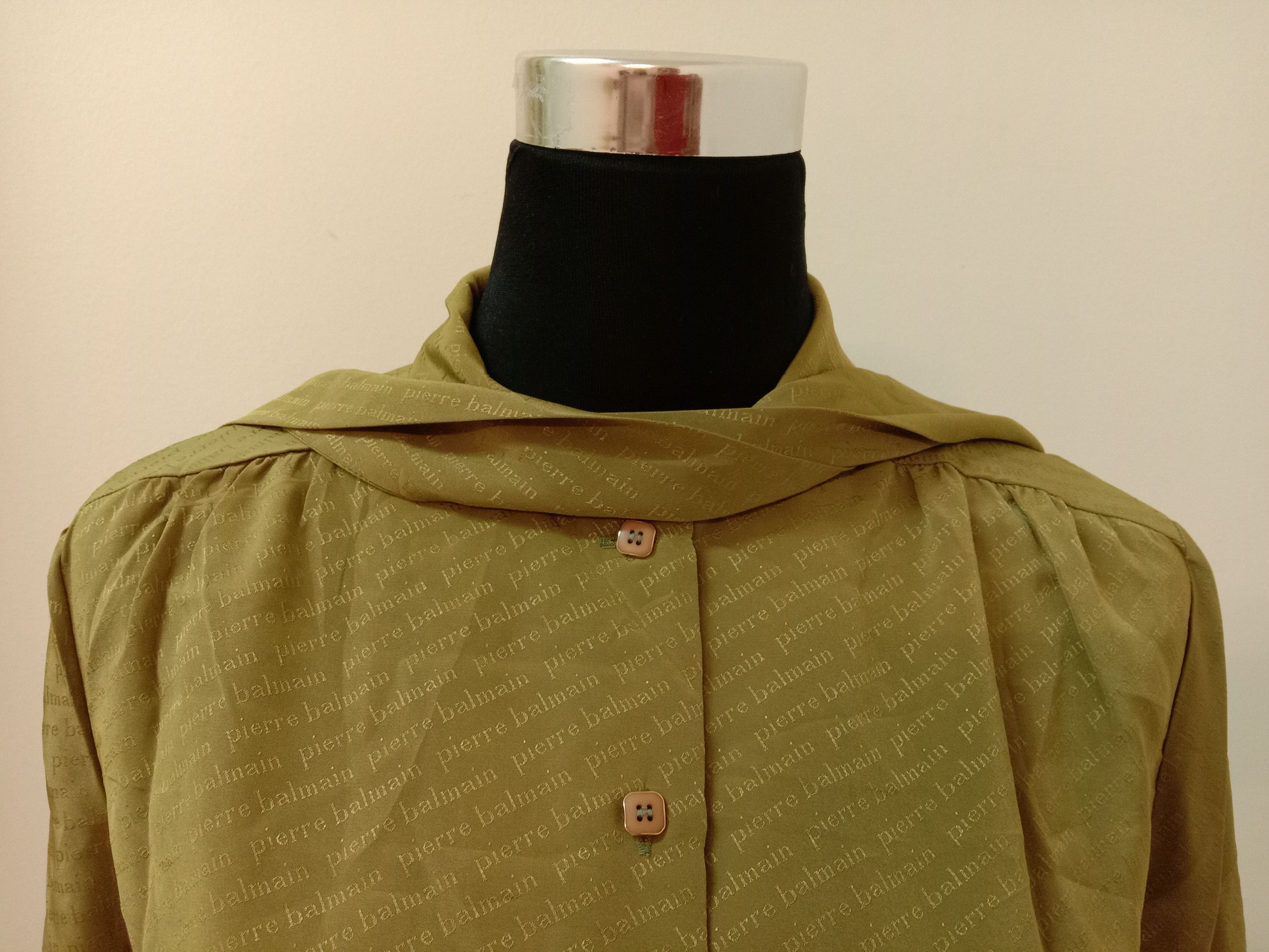 Pierre Balmain × Vintage RARE VINTAGE PIERRE BALMAIN BLOUSE SHIRT SPELLOUT ALL OVER Size M / US 6-8 / IT 42-44 - 5 Thumbnail