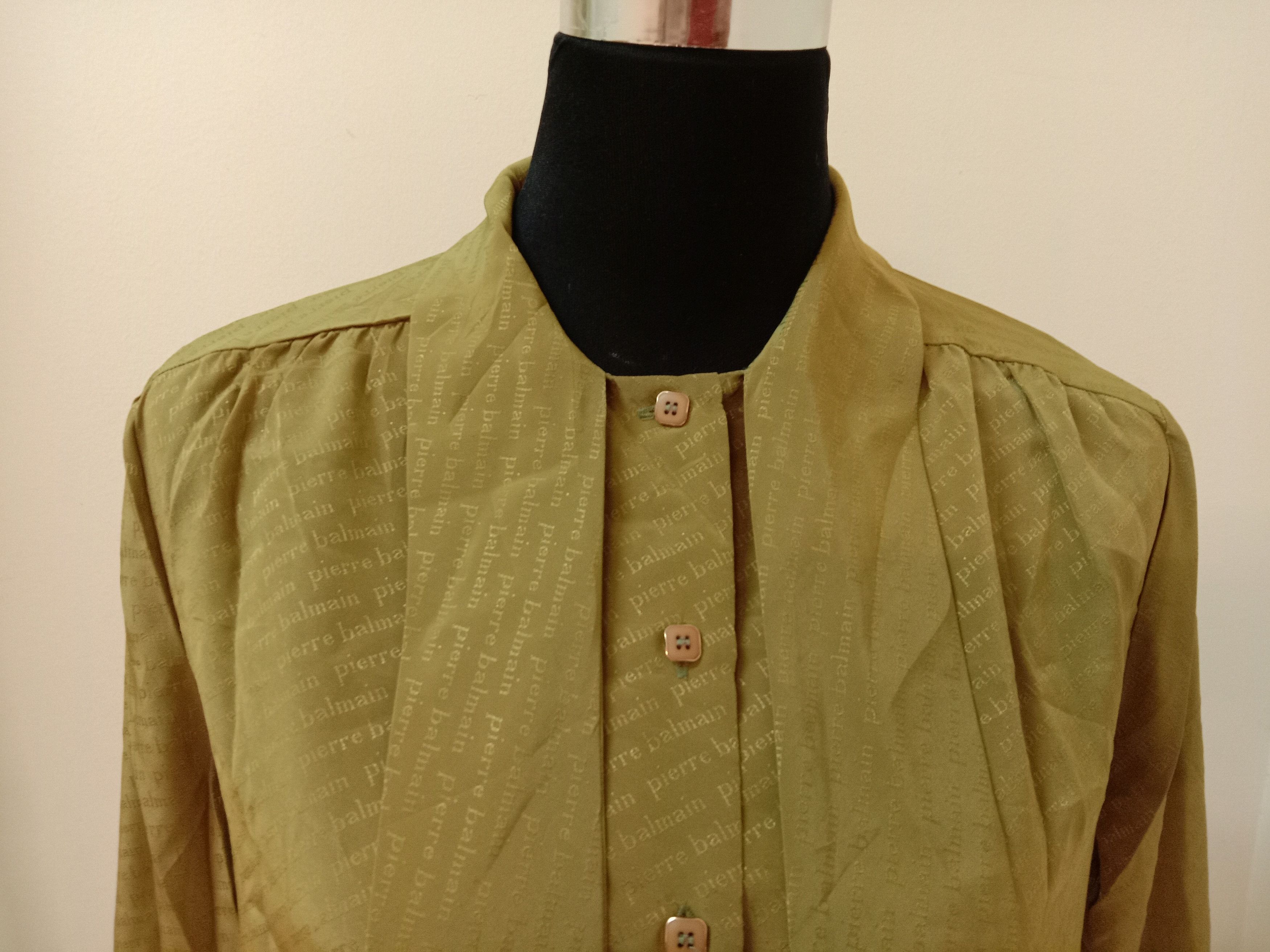 Pierre Balmain × Vintage RARE VINTAGE PIERRE BALMAIN BLOUSE SHIRT SPELLOUT ALL OVER Size M / US 6-8 / IT 42-44 - 12 Thumbnail