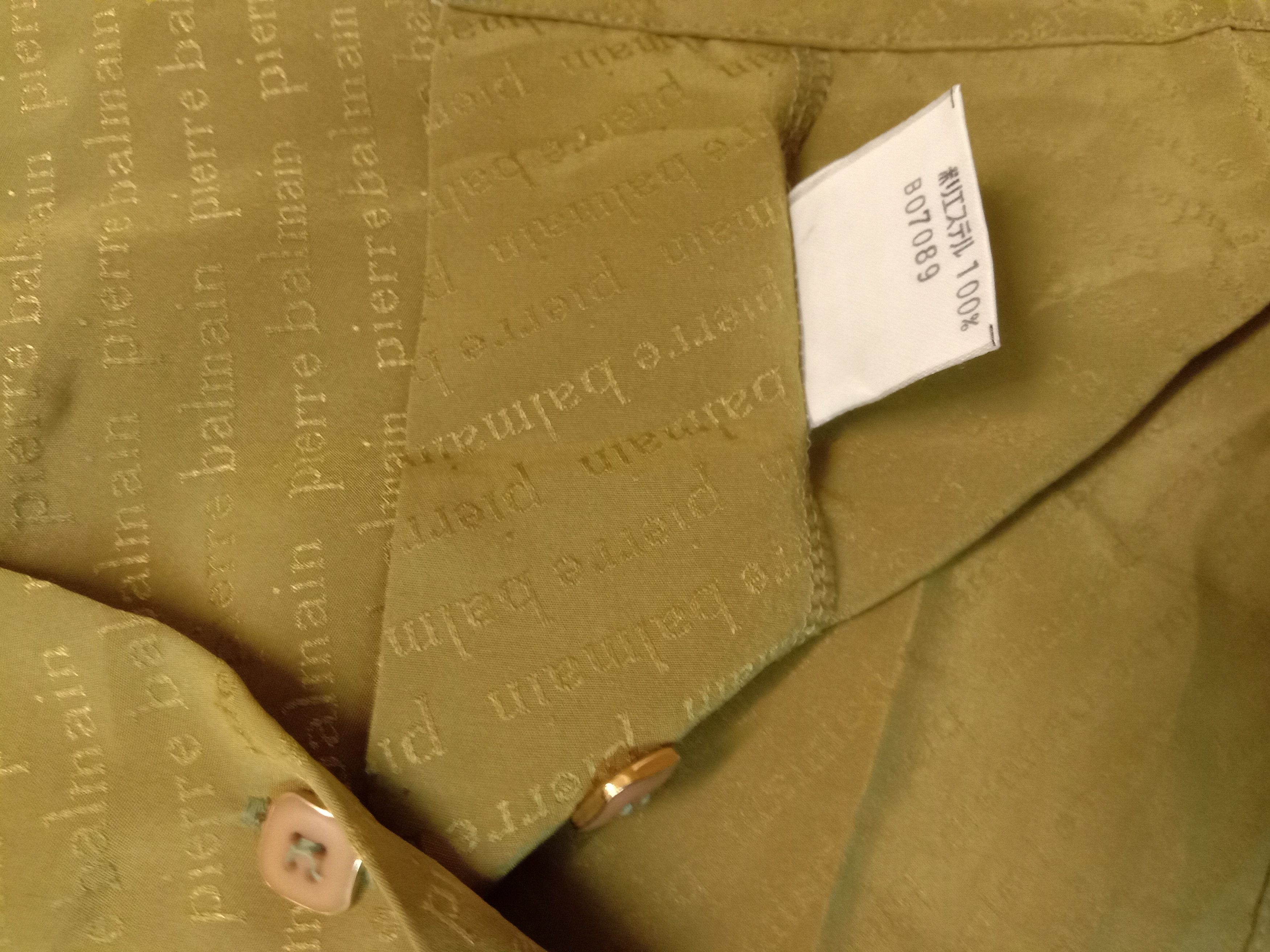 Pierre Balmain × Vintage RARE VINTAGE PIERRE BALMAIN BLOUSE SHIRT SPELLOUT ALL OVER Size M / US 6-8 / IT 42-44 - 4 Thumbnail