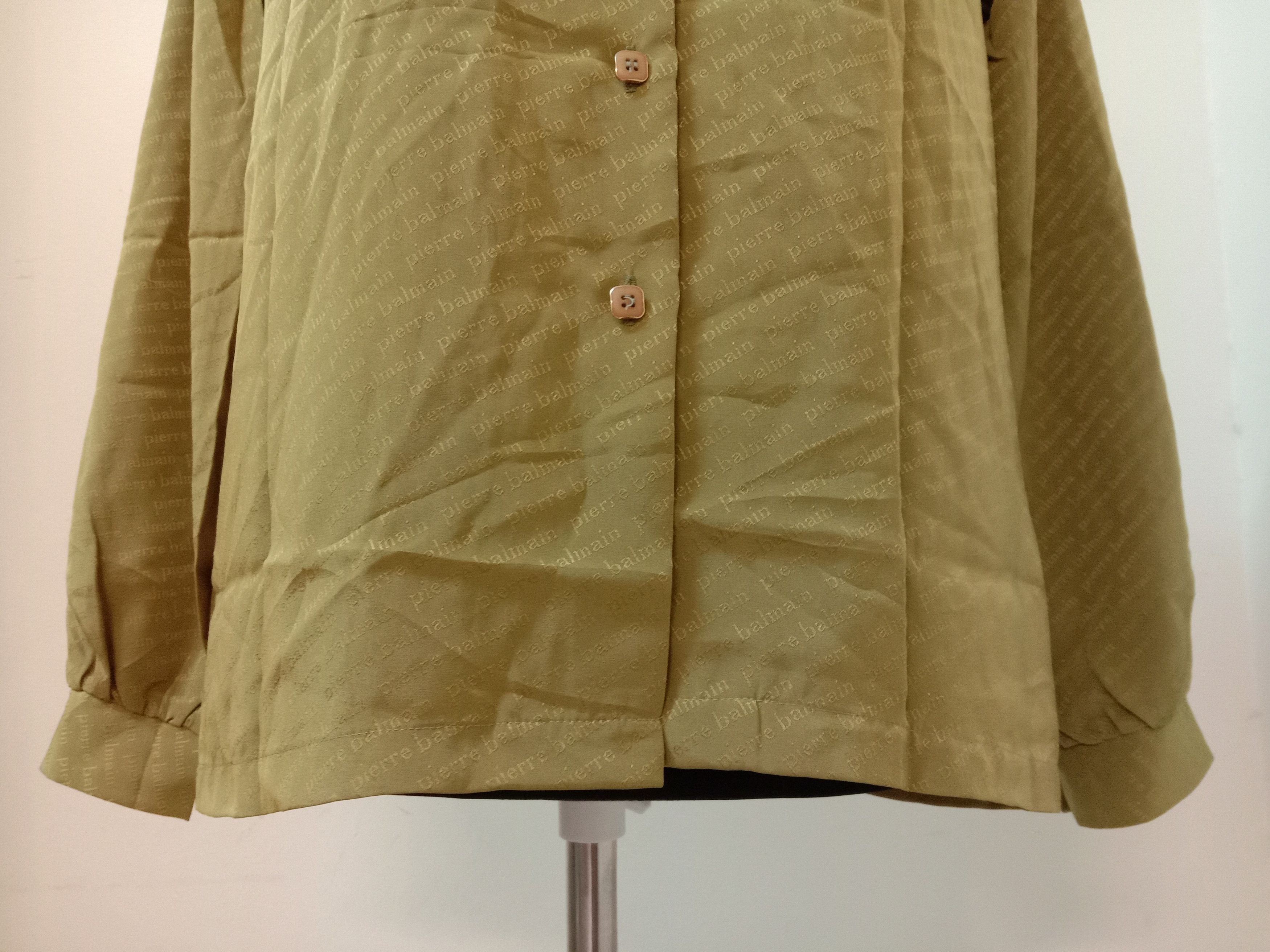 Pierre Balmain × Vintage RARE VINTAGE PIERRE BALMAIN BLOUSE SHIRT SPELLOUT ALL OVER Size M / US 6-8 / IT 42-44 - 2 Thumbnail
