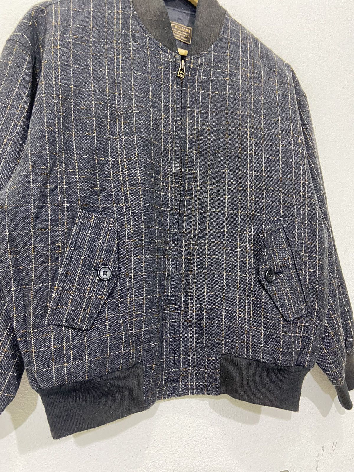 Vintage Stanley William Checkered Bomber Windbreaker Jacket