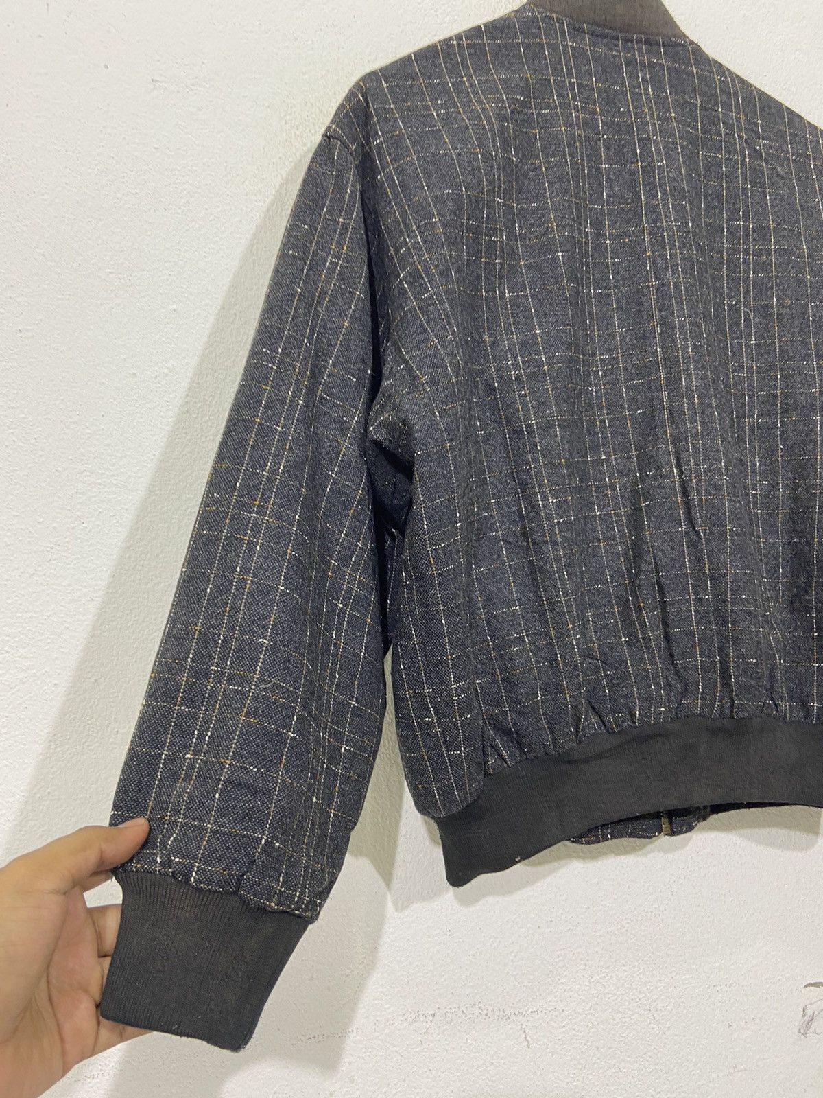 Vintage Stanley William Checkered Bomber Windbreaker Jacket