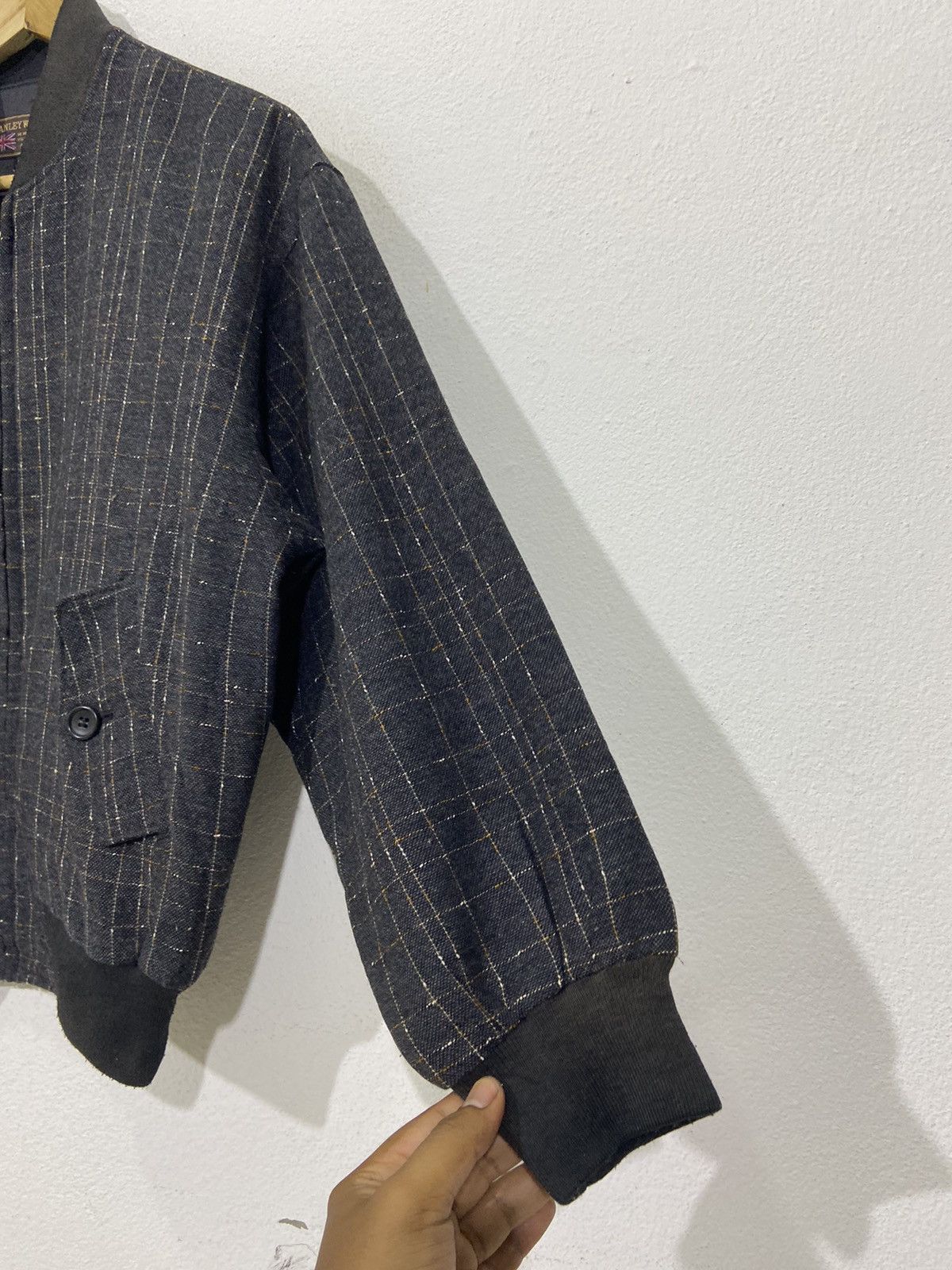 Vintage Stanley William Checkered Bomber Windbreaker Jacket