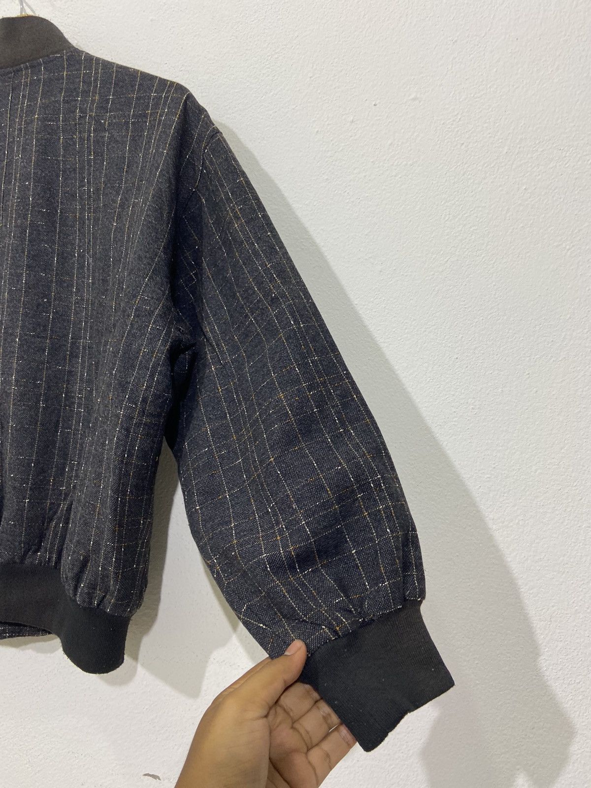 Vintage Stanley William Checkered Bomber Windbreaker Jacket