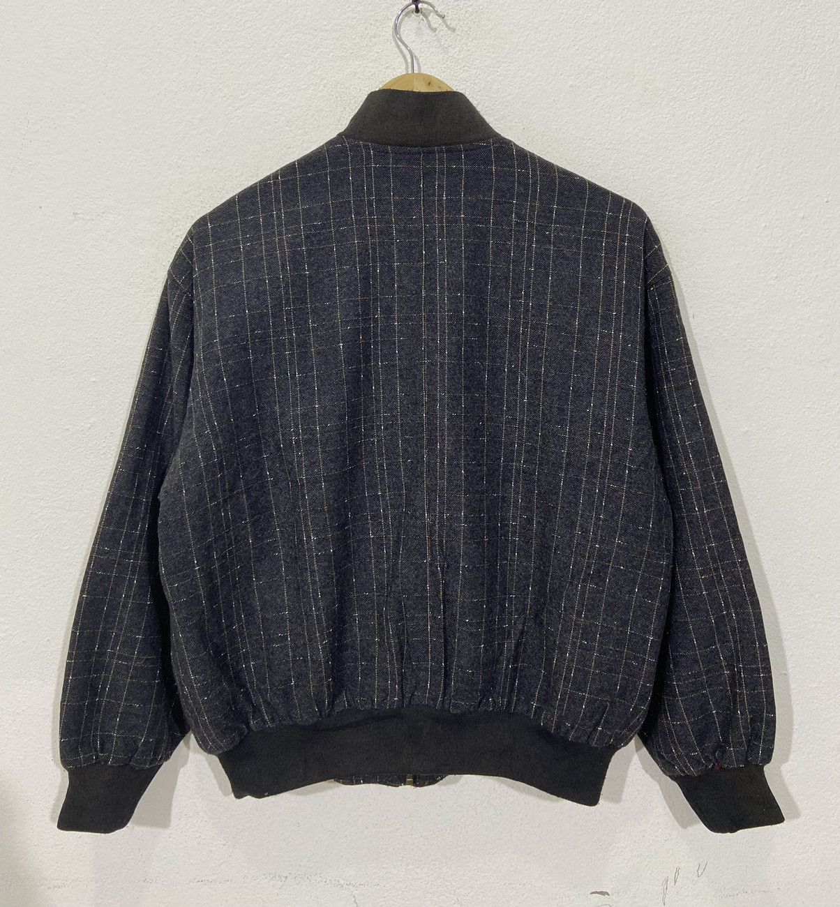 Vintage Stanley William Checkered Bomber Windbreaker Jacket