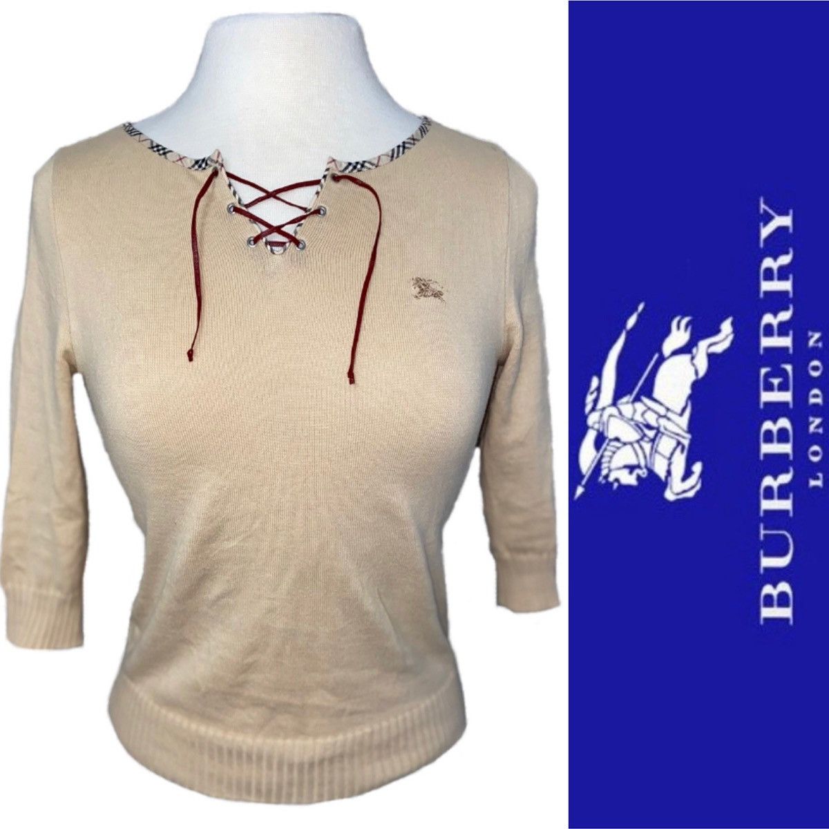 Burberry BURBERRY Blue Label Knitted Sweater Sz Asian M (US XS/S) Size US XS / EU 42 / 0 - 1 Thumbnail