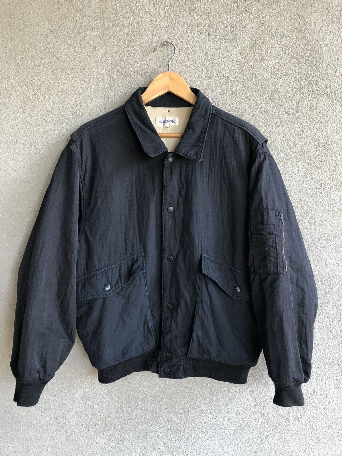 Japanese Brand Vintage BLUEWAY bomber jacket Size US L / EU 52-54 / 3 - 2 Thumbnail