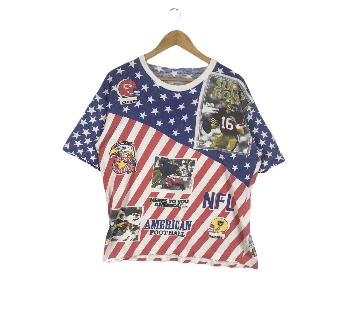 Vintage NFL American Football 25 Anniversary Super Bowl Tee