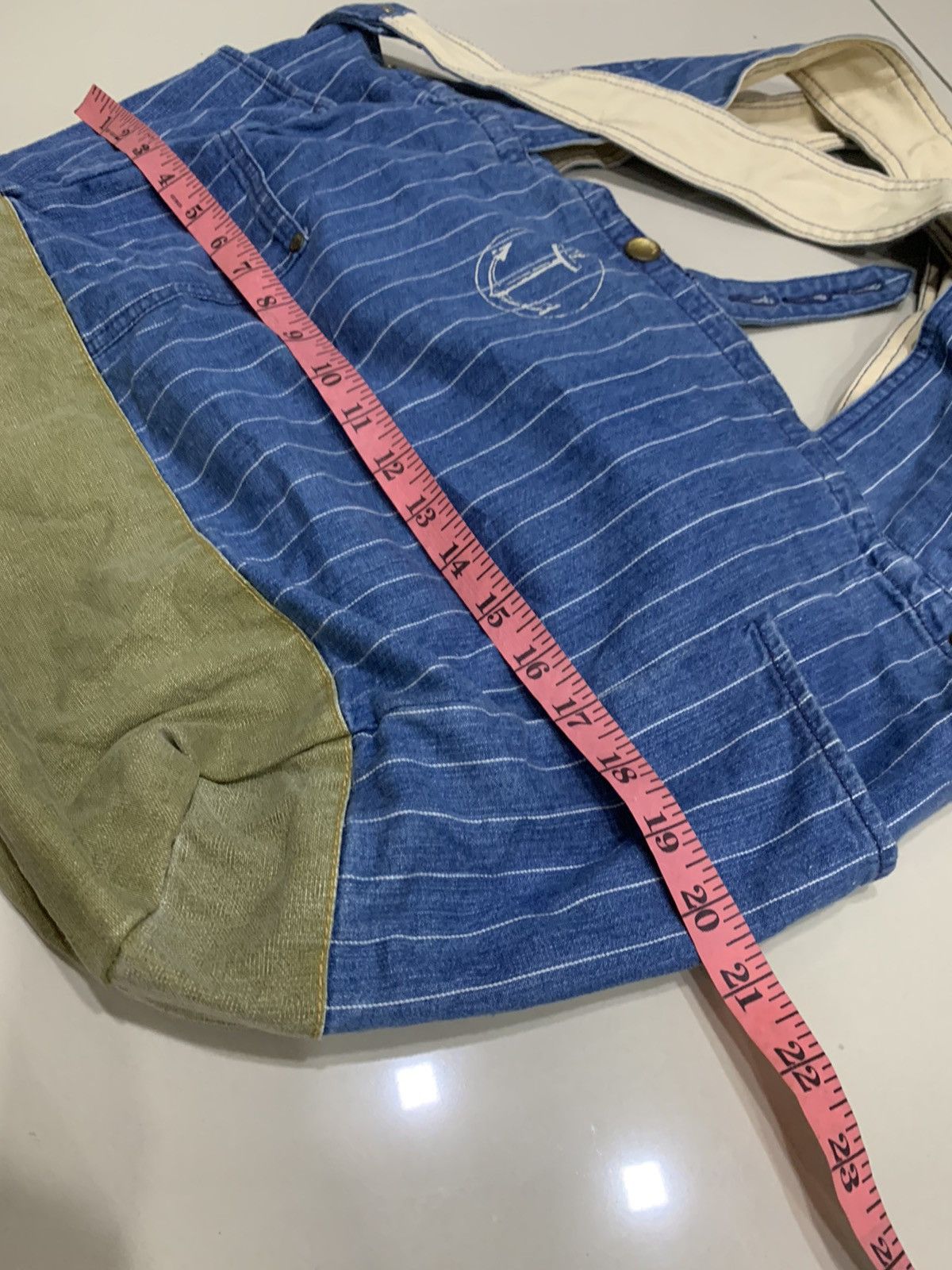 Japanese Brand UNION MADE HICKORY HOBO TOTE BAG DENIM Size ONE SIZE - 7 Thumbnail