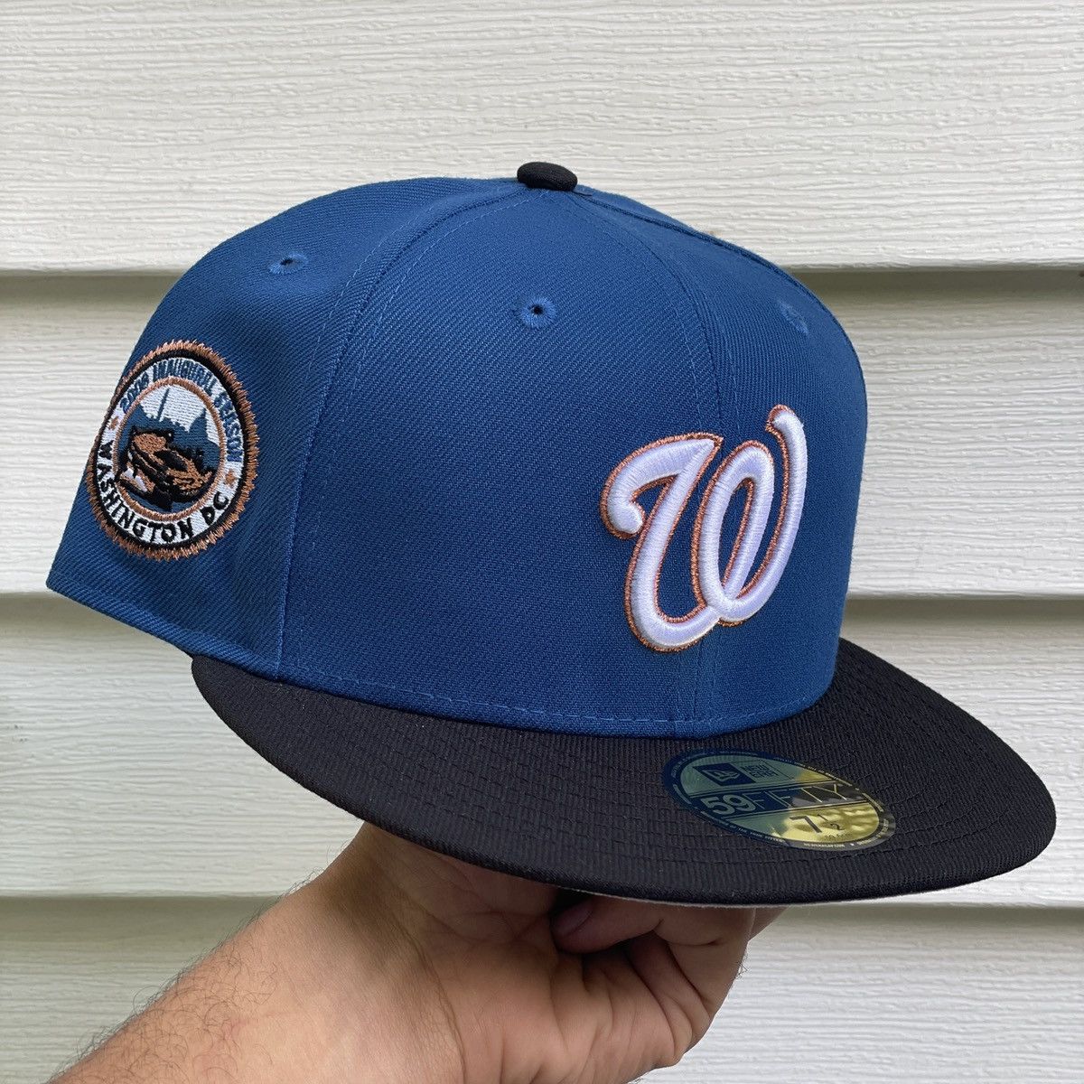Red Washington Nationals MLB Patch Work New Era Fitted Hat