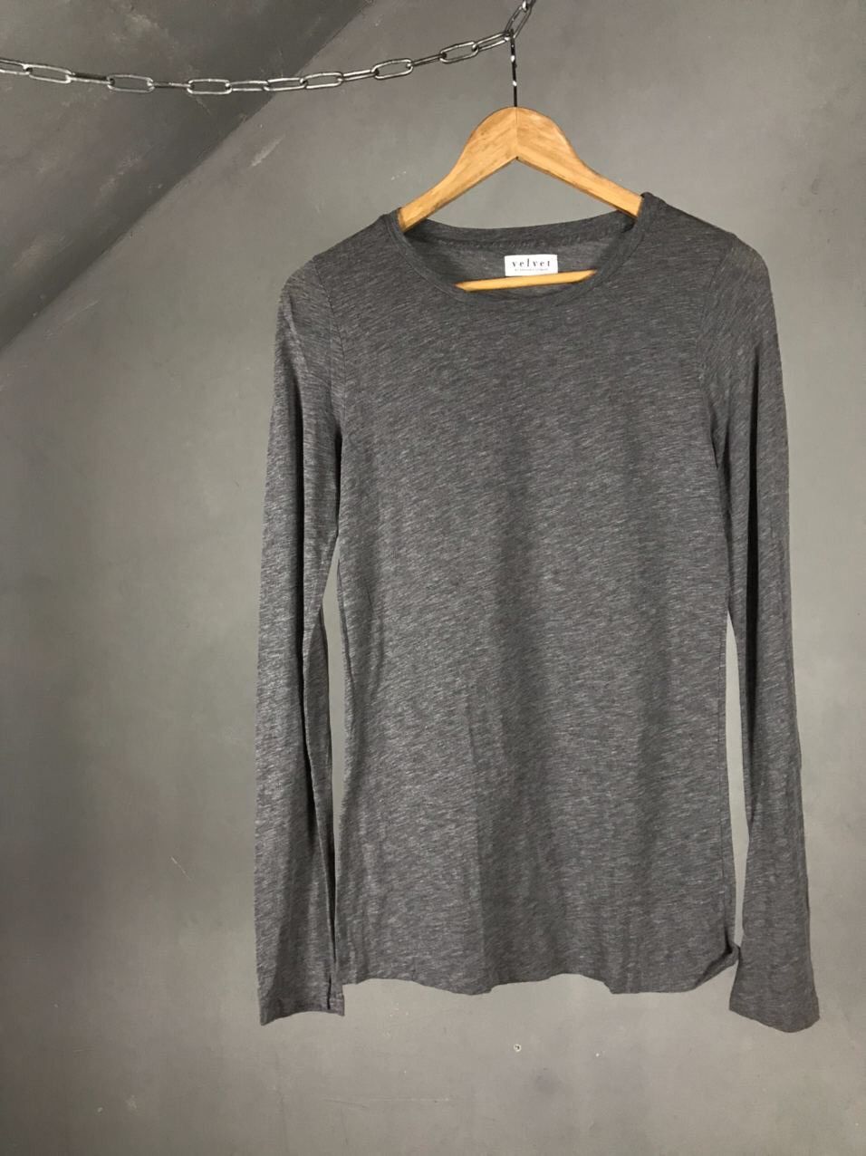 Designer Velvet By Graham & Light Gray Longsleeve Size US XS / EU 42 / 0 - 1 Thumbnail