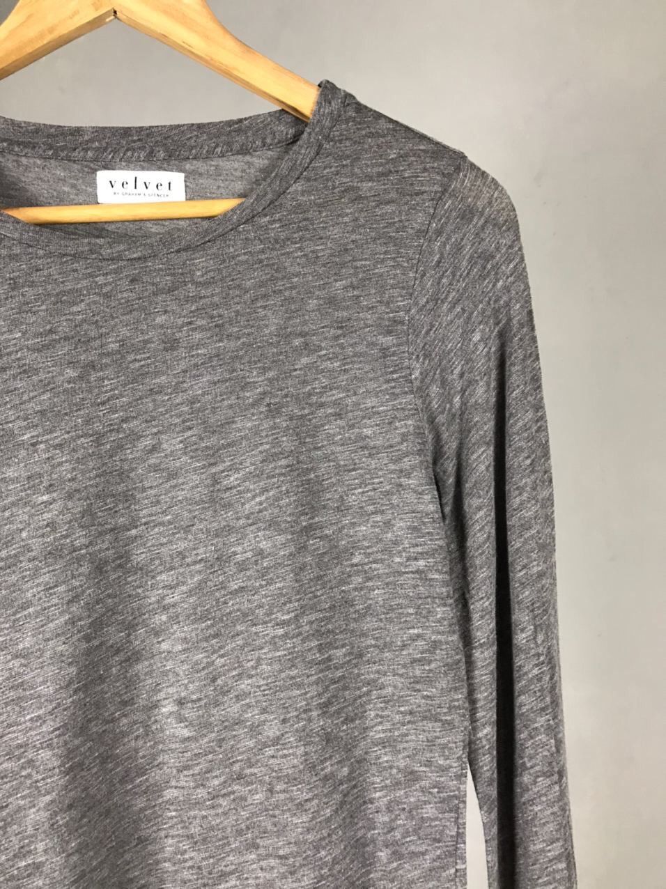 Designer Velvet By Graham & Light Gray Longsleeve Size US XS / EU 42 / 0 - 2 Thumbnail