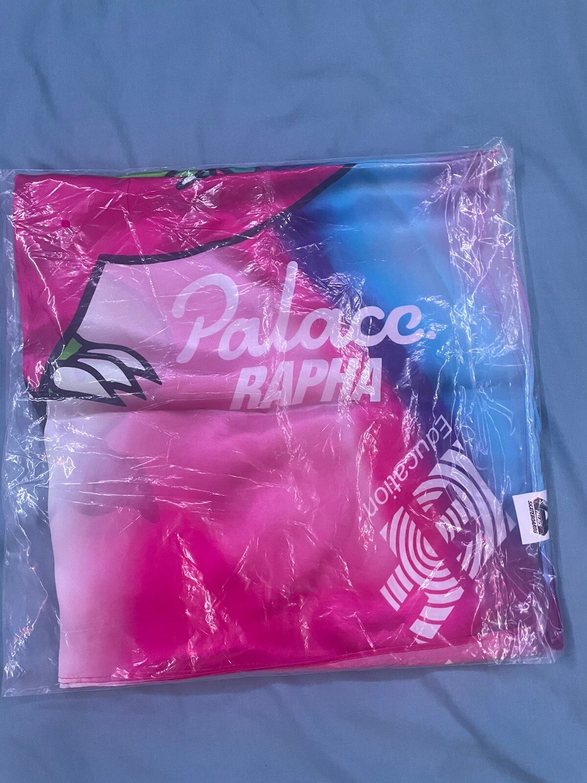 Palace × Rapha Palace x EF Education First Satin Silk Scarf | Grailed 